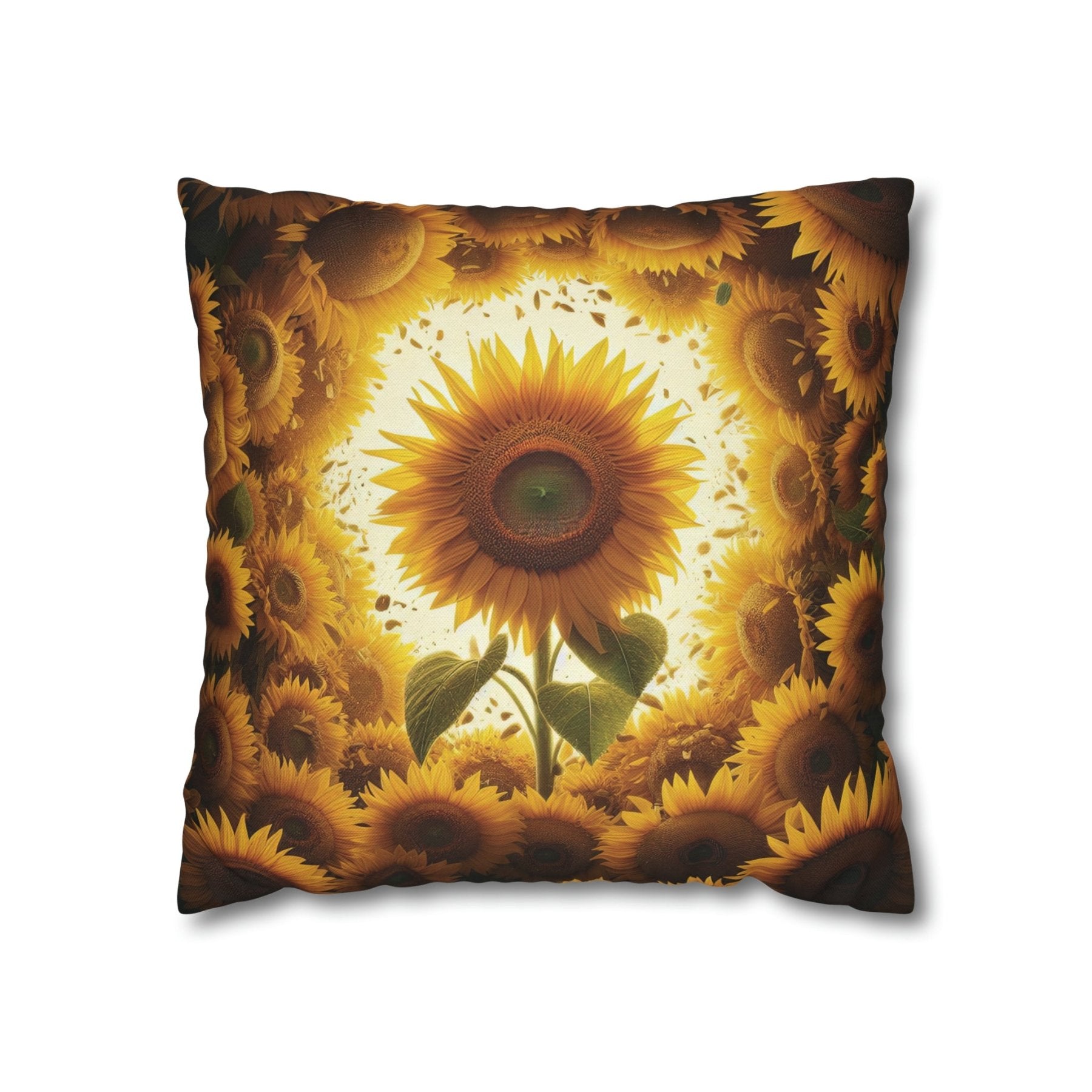 Sunflower Throw Pillow Cover, Throw Pillow Case, Qty 1, (9) - Janlyn's Crafts