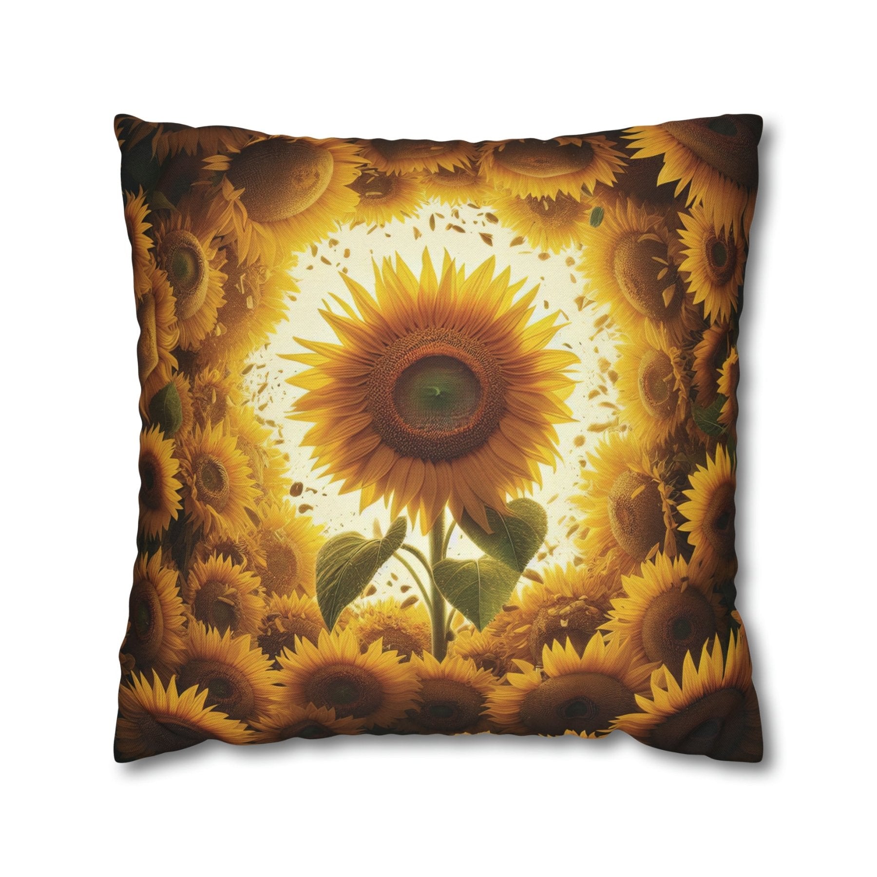 Sunflower Throw Pillow Cover, Throw Pillow Case, Qty 1, (9) - Janlyn's Crafts