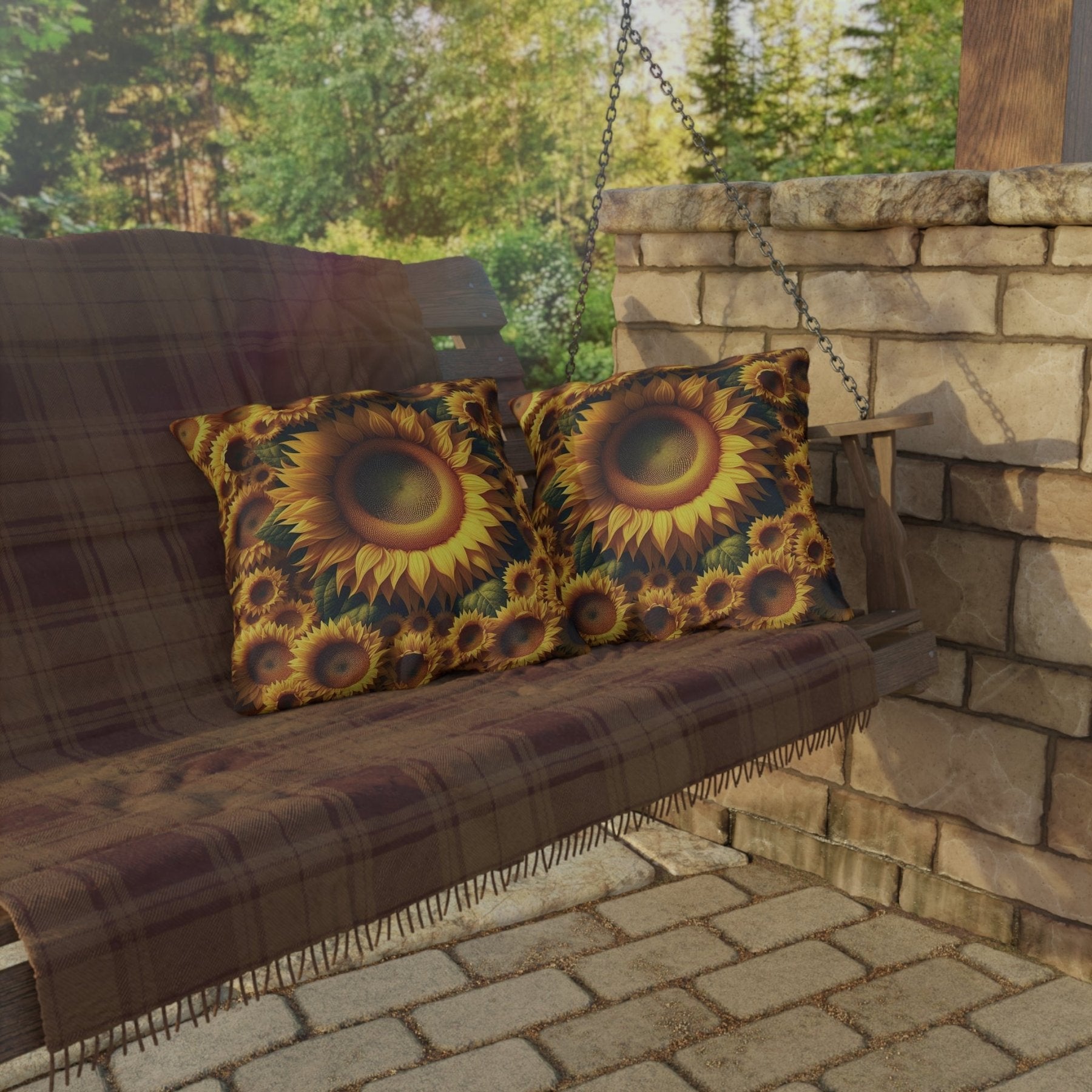 Sunflowers Outdoor Pillow, Qty 1, (1) - Janlyn's Crafts