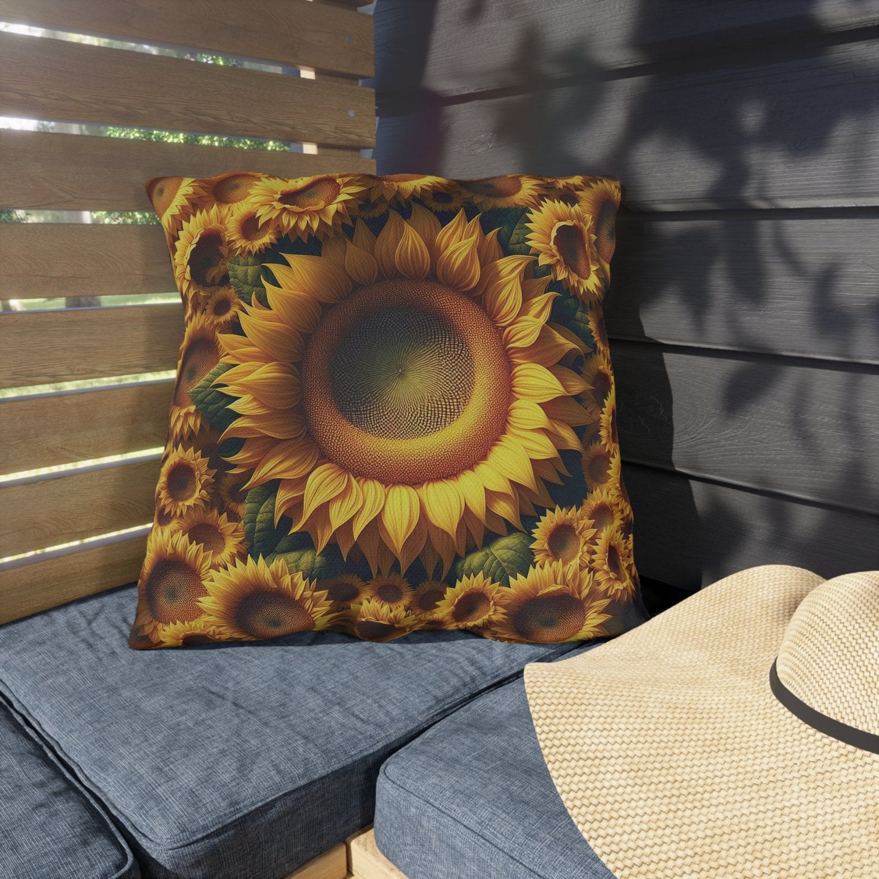 Sunflowers Outdoor Pillow, Qty 1, (1) - Janlyn's Crafts