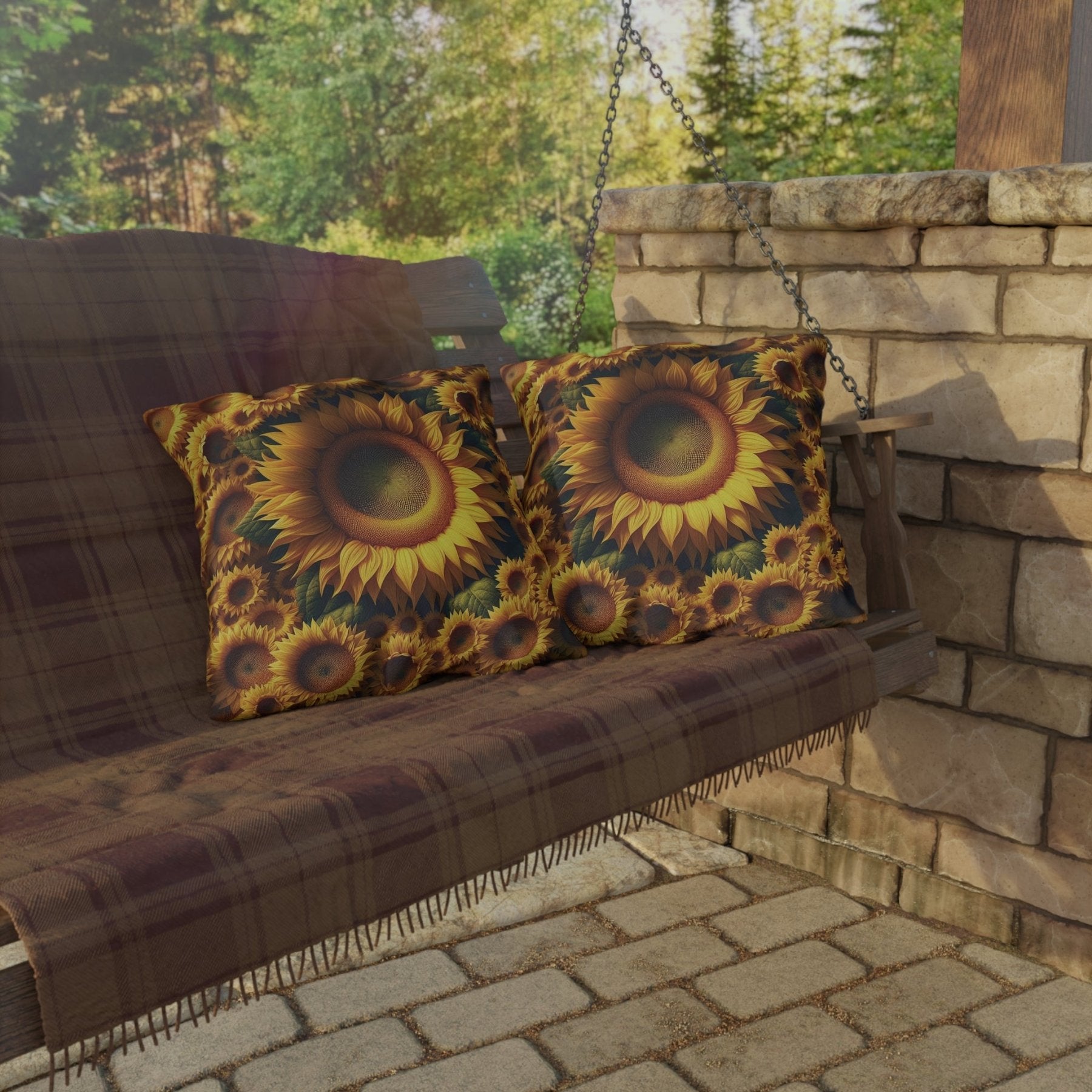 Sunflowers Outdoor Pillow, Qty 1, (1) - Janlyn's Crafts