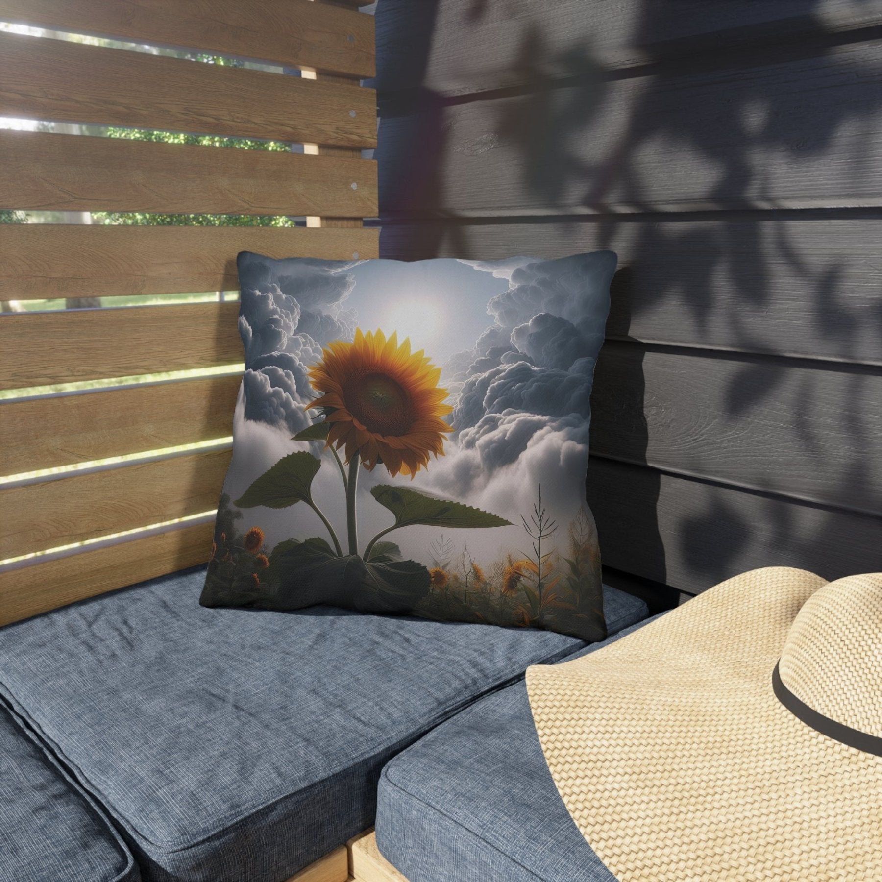 Sunflowers Outdoor Pillow, Qty 1, (10) - Janlyn's Crafts