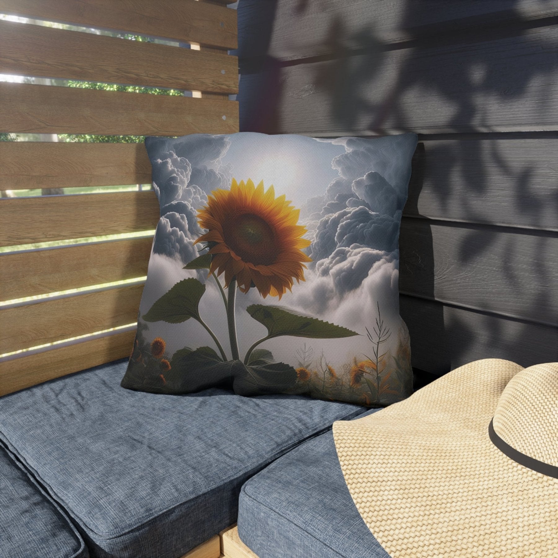 Sunflowers Outdoor Pillow, Qty 1, (10) - Janlyn's Crafts