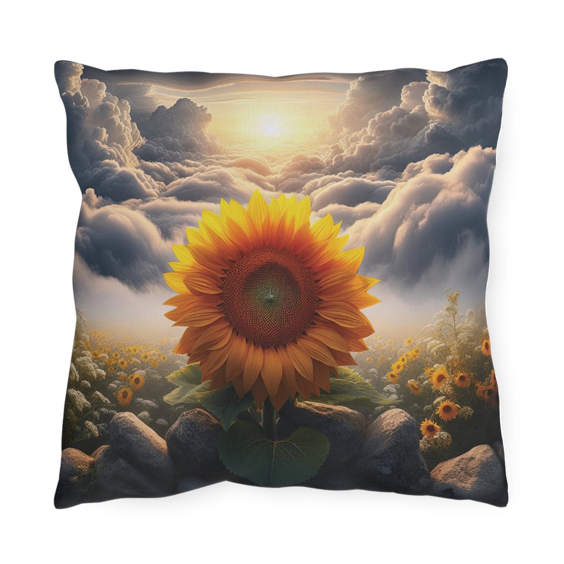 Sunflowers Outdoor Pillow, Qty 1, (11) - Janlyn's Crafts