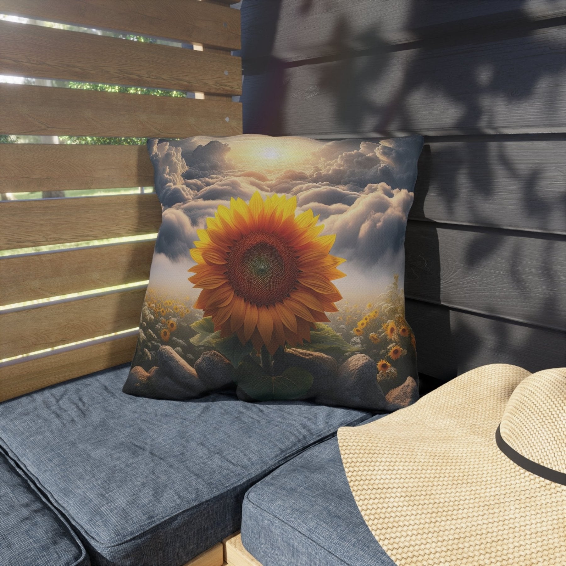 Sunflowers Outdoor Pillow, Qty 1, (11) - Janlyn's Crafts