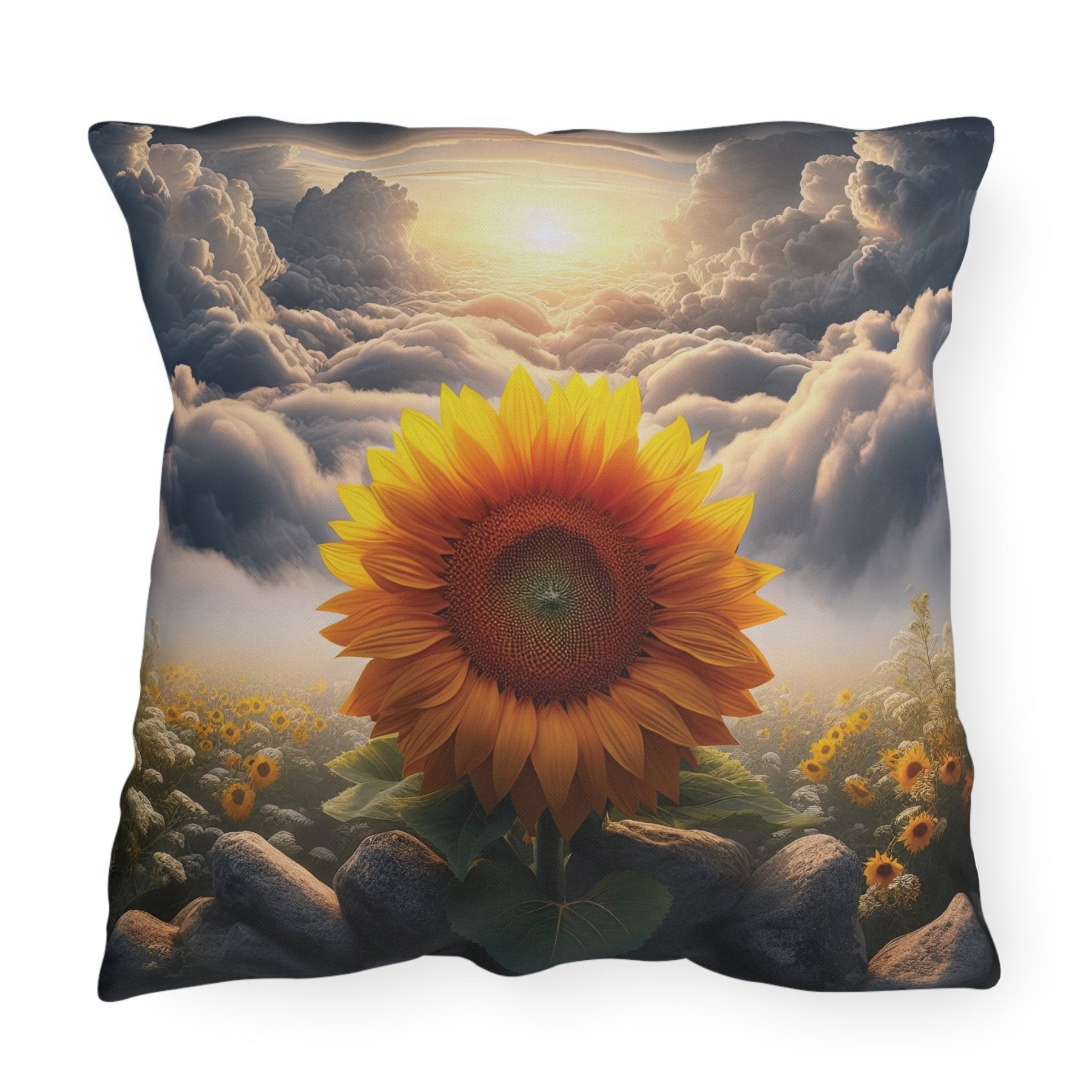 Sunflowers Outdoor Pillow, Qty 1, (11) - Janlyn's Crafts