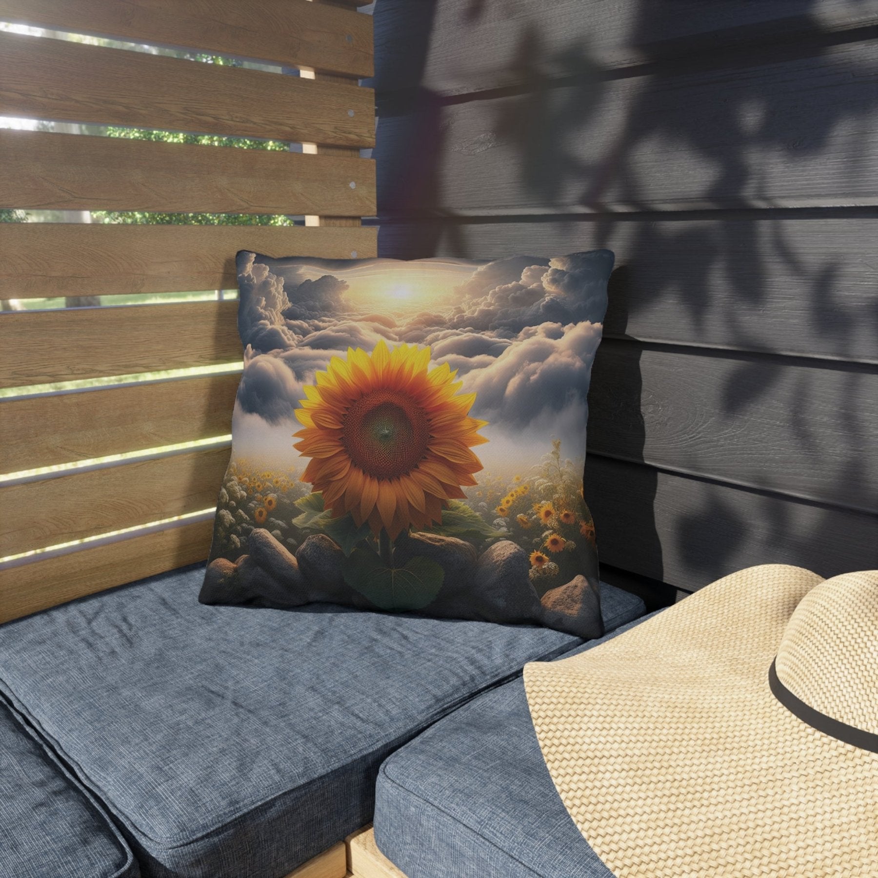 Sunflowers Outdoor Pillow, Qty 1, (11) - Janlyn's Crafts