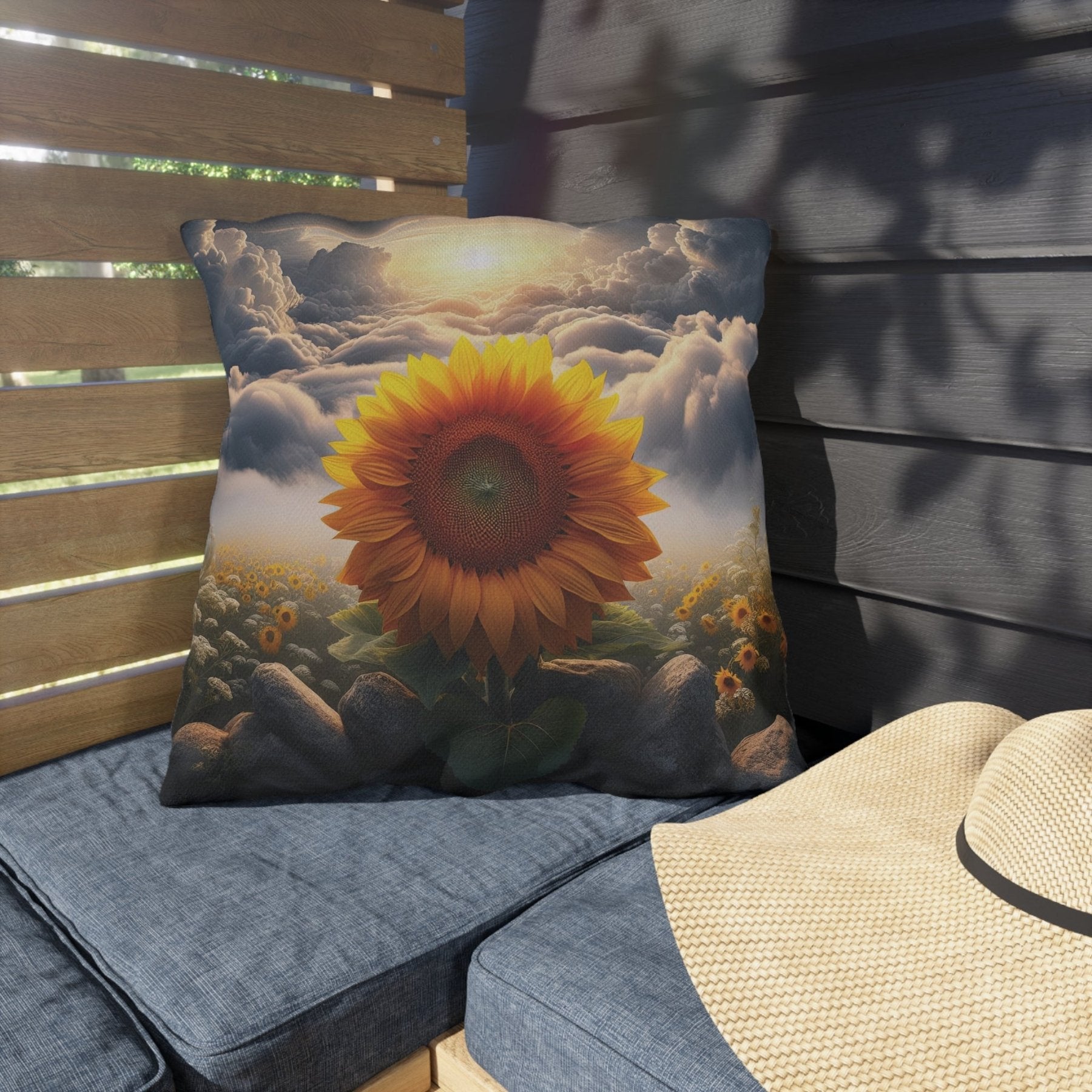 Sunflowers Outdoor Pillow, Qty 1, (11) - Janlyn's Crafts