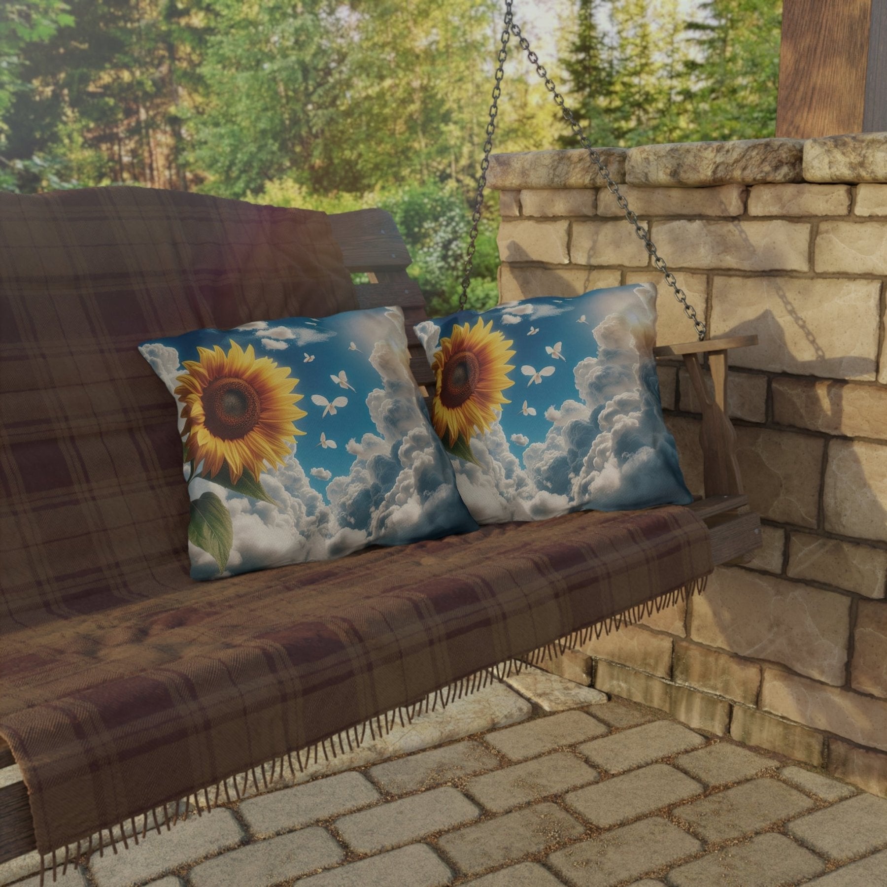 Sunflowers Outdoor Pillow, Qty 1, (12) - Janlyn's Crafts