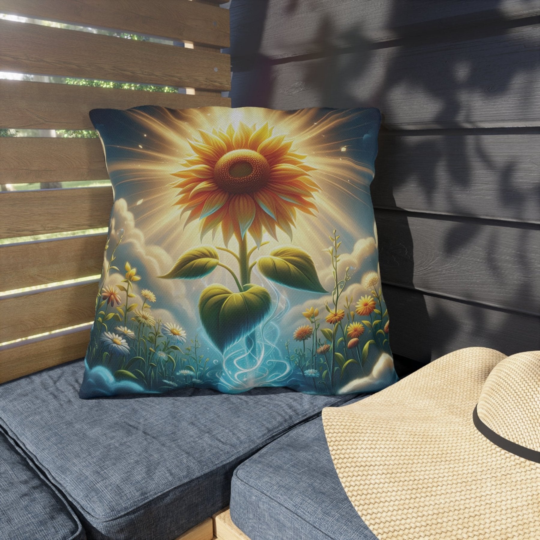 Sunflowers Outdoor Pillow, Qty 1, (13) - Janlyn's Crafts