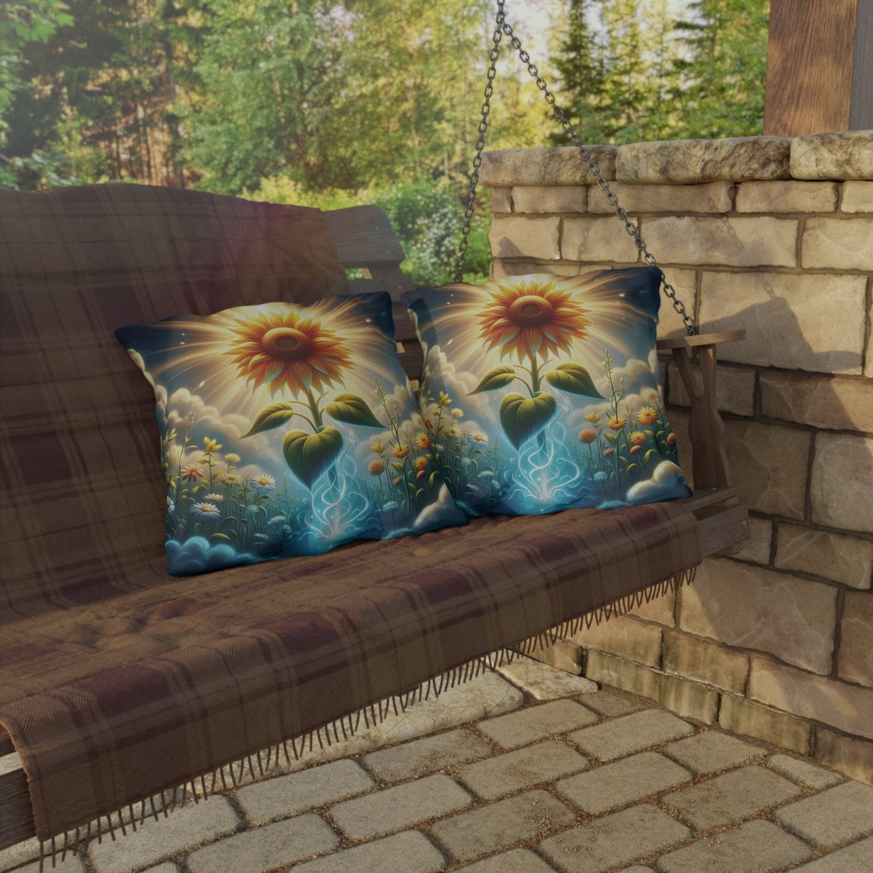 Sunflowers Outdoor Pillow, Qty 1, (13) - Janlyn's Crafts