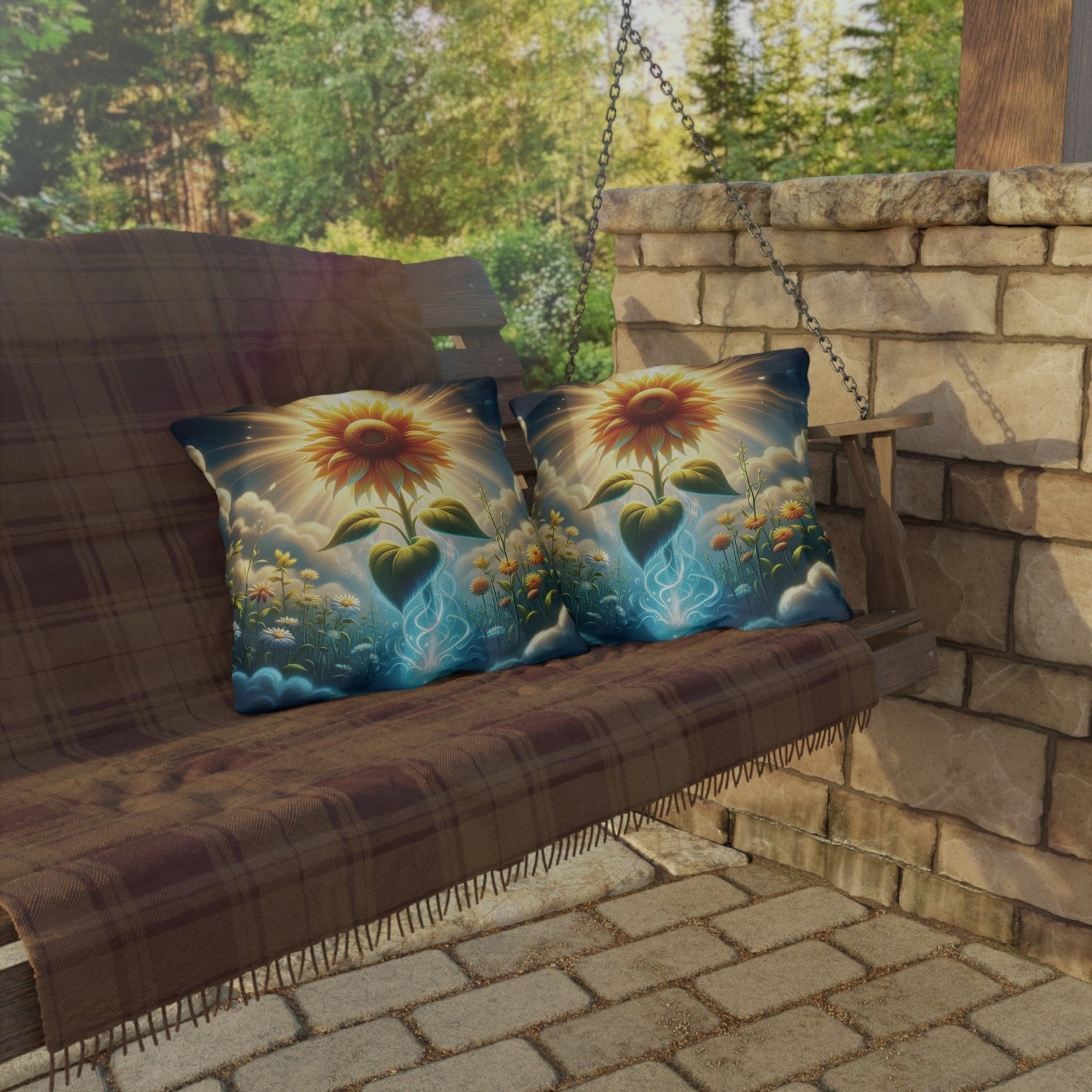 Sunflowers Outdoor Pillow, Qty 1, (13) - Janlyn's Crafts