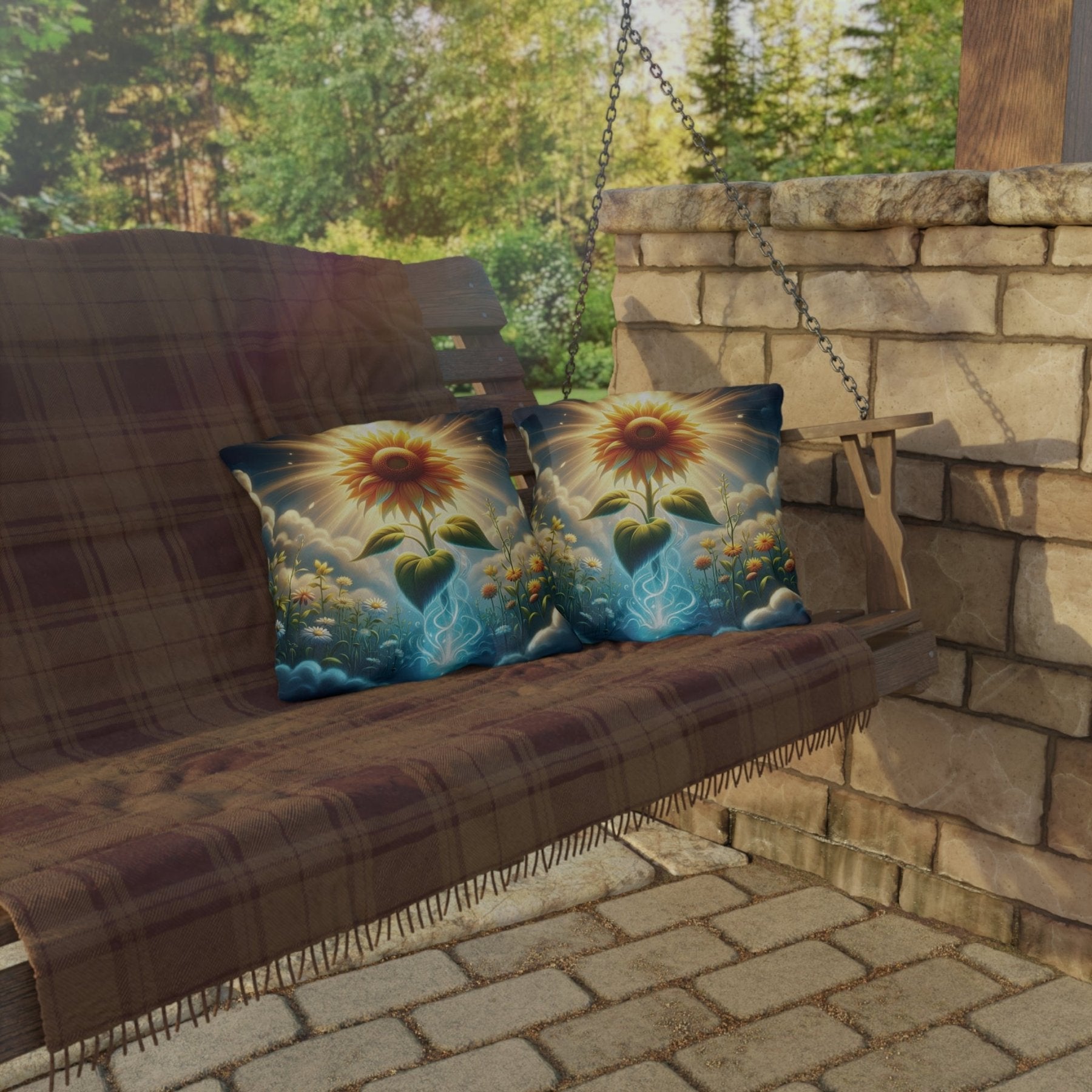 Sunflowers Outdoor Pillow, Qty 1, (13) - Janlyn's Crafts