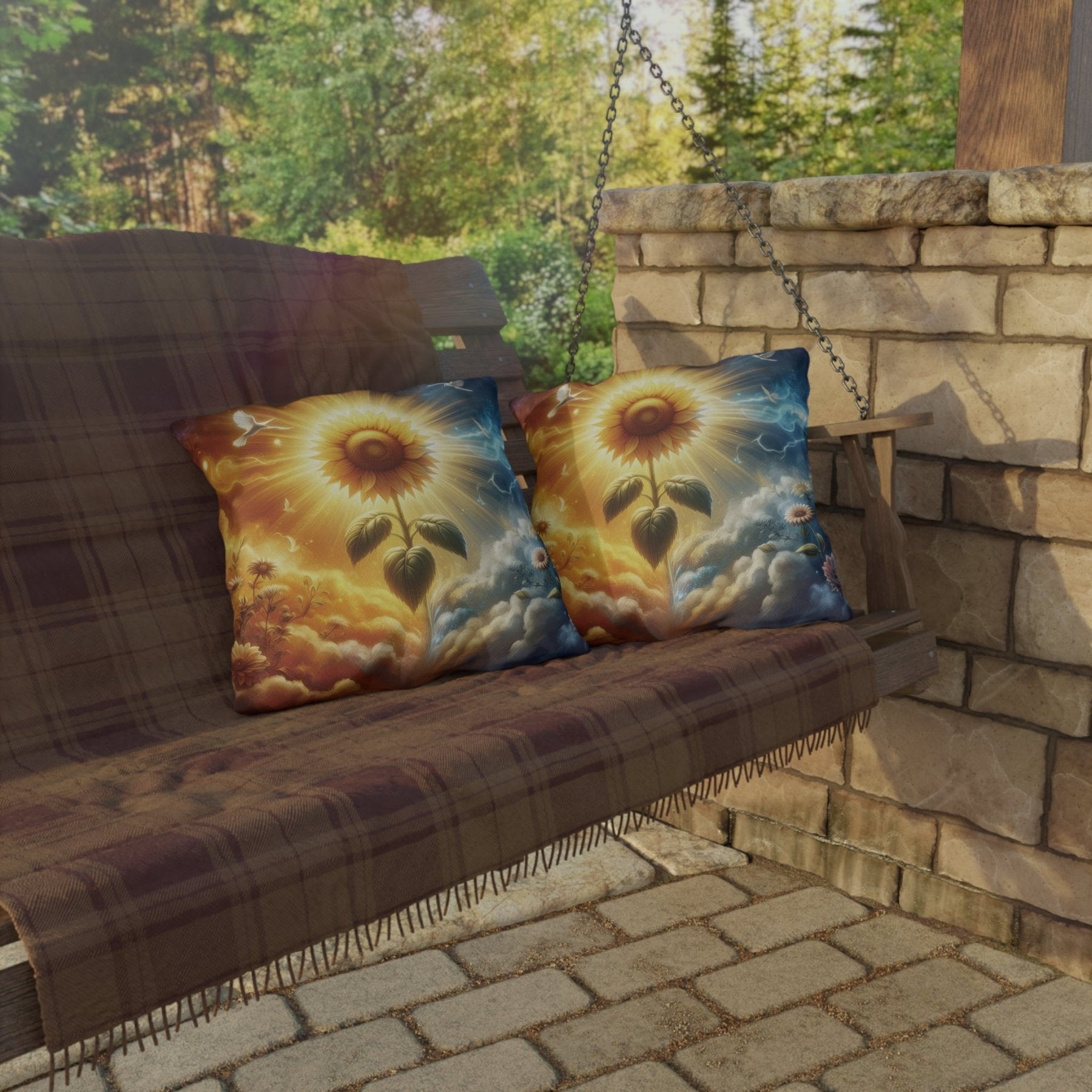 Sunflowers Outdoor Pillow, Qty 1, (15) - Janlyn's Crafts