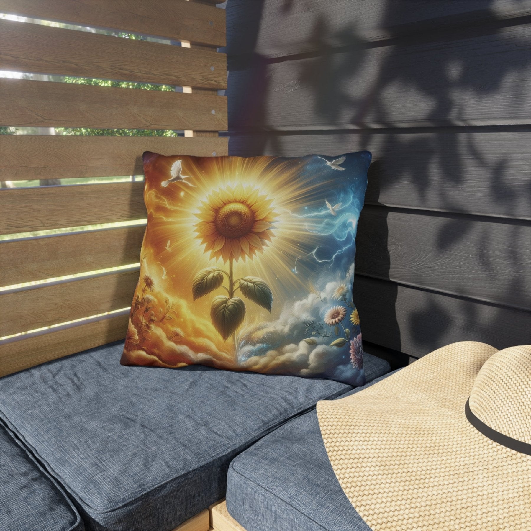 Sunflowers Outdoor Pillow, Qty 1, (15) - Janlyn's Crafts