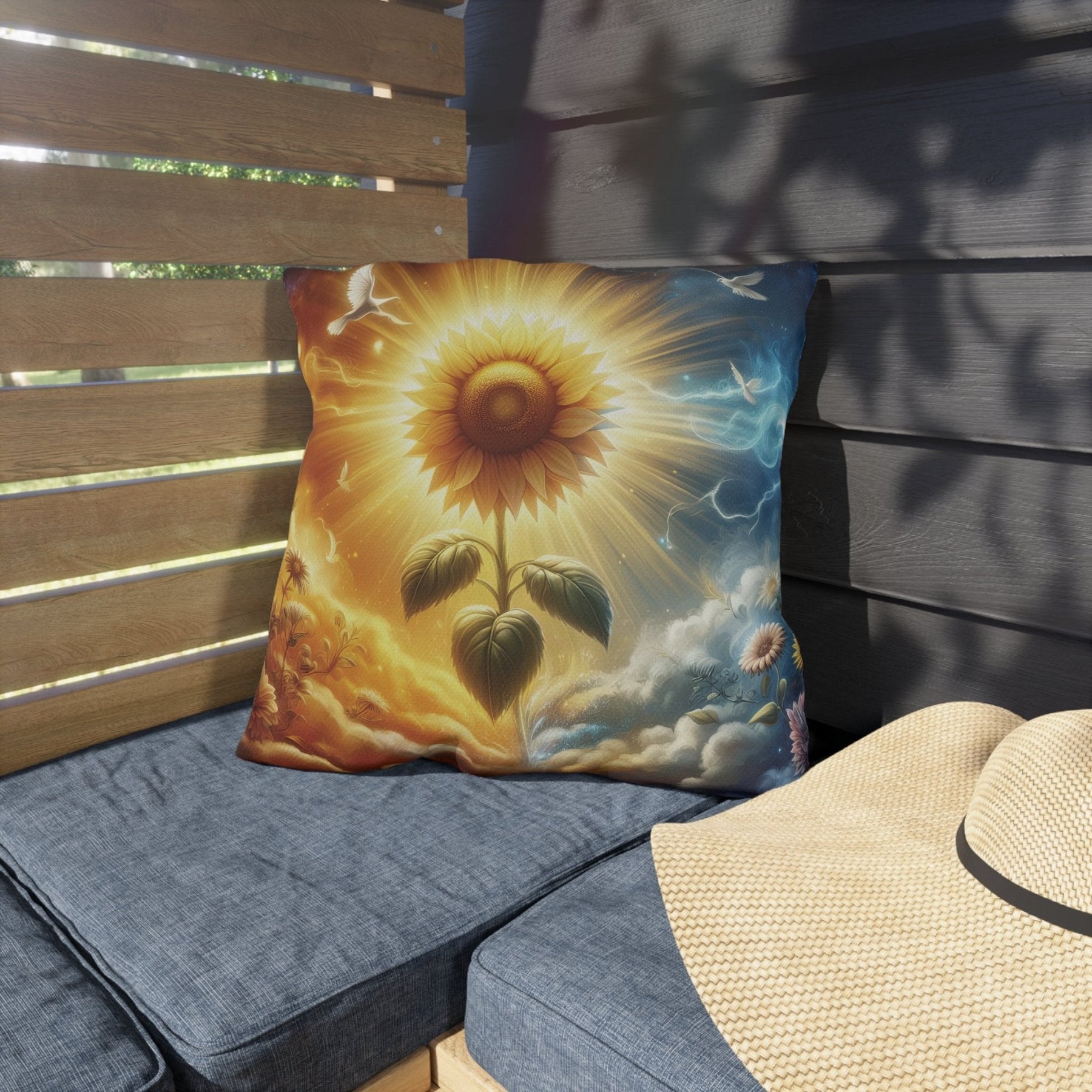 Sunflowers Outdoor Pillow, Qty 1, (15) - Janlyn's Crafts