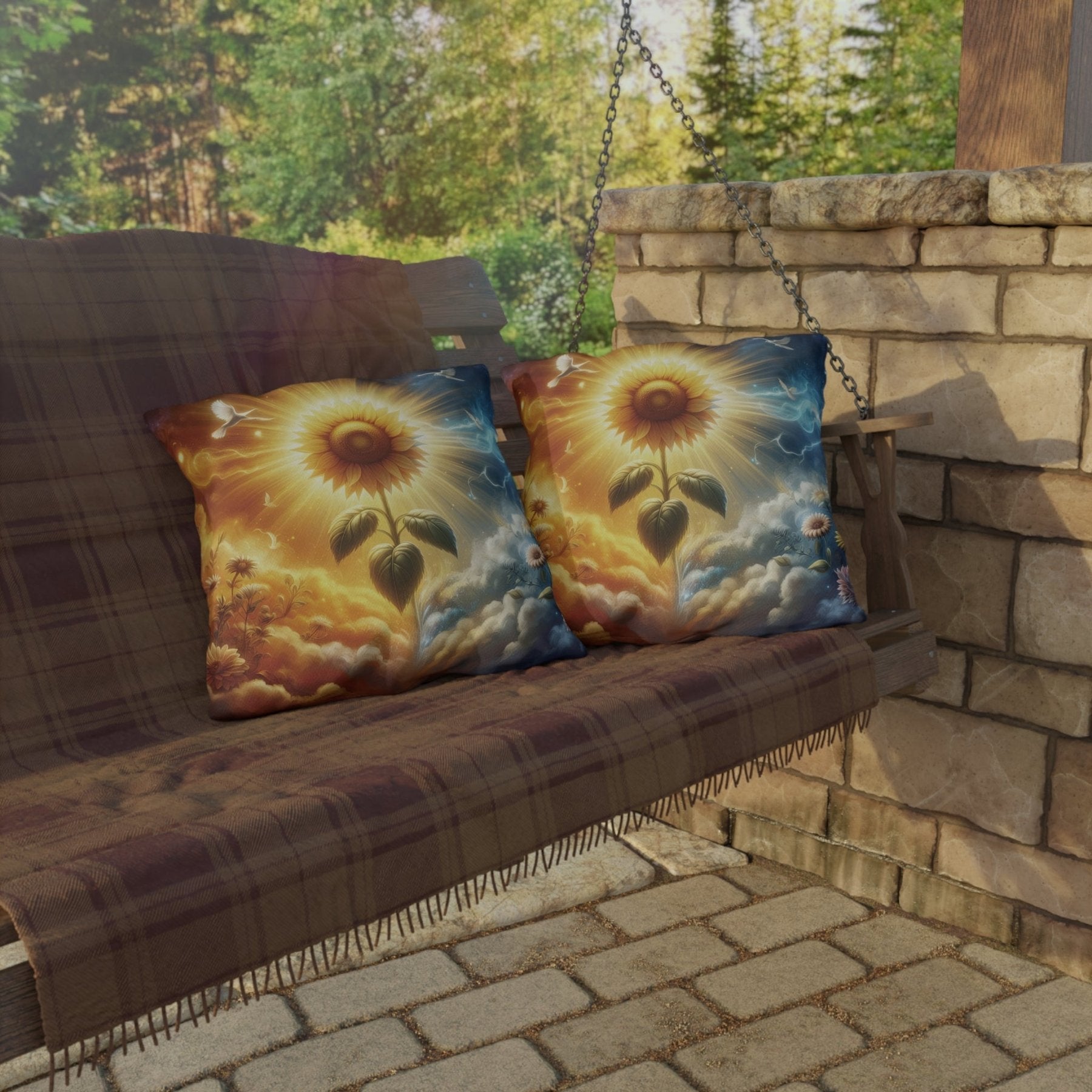 Sunflowers Outdoor Pillow, Qty 1, (15) - Janlyn's Crafts