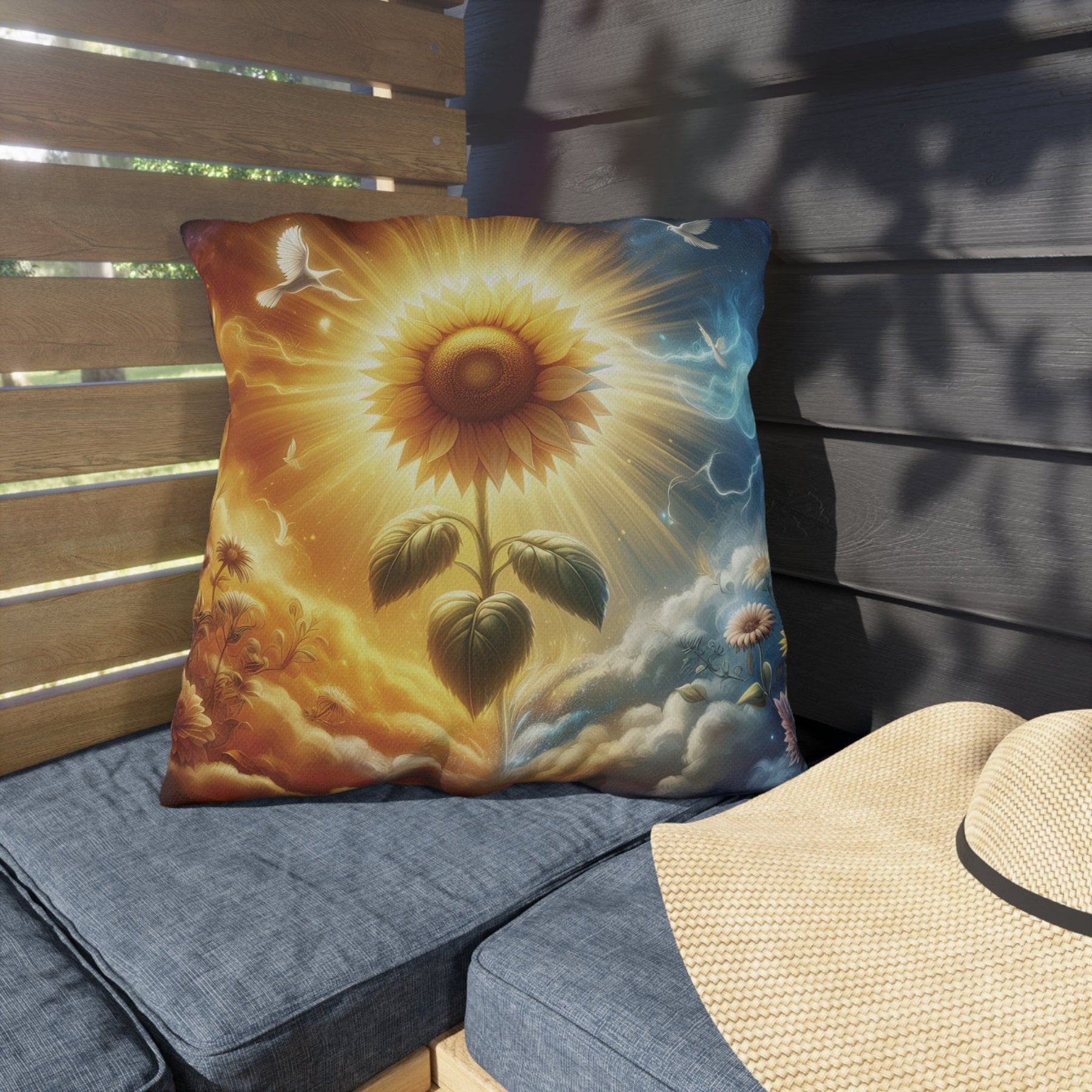 Sunflowers Outdoor Pillow, Qty 1, (15) - Janlyn's Crafts