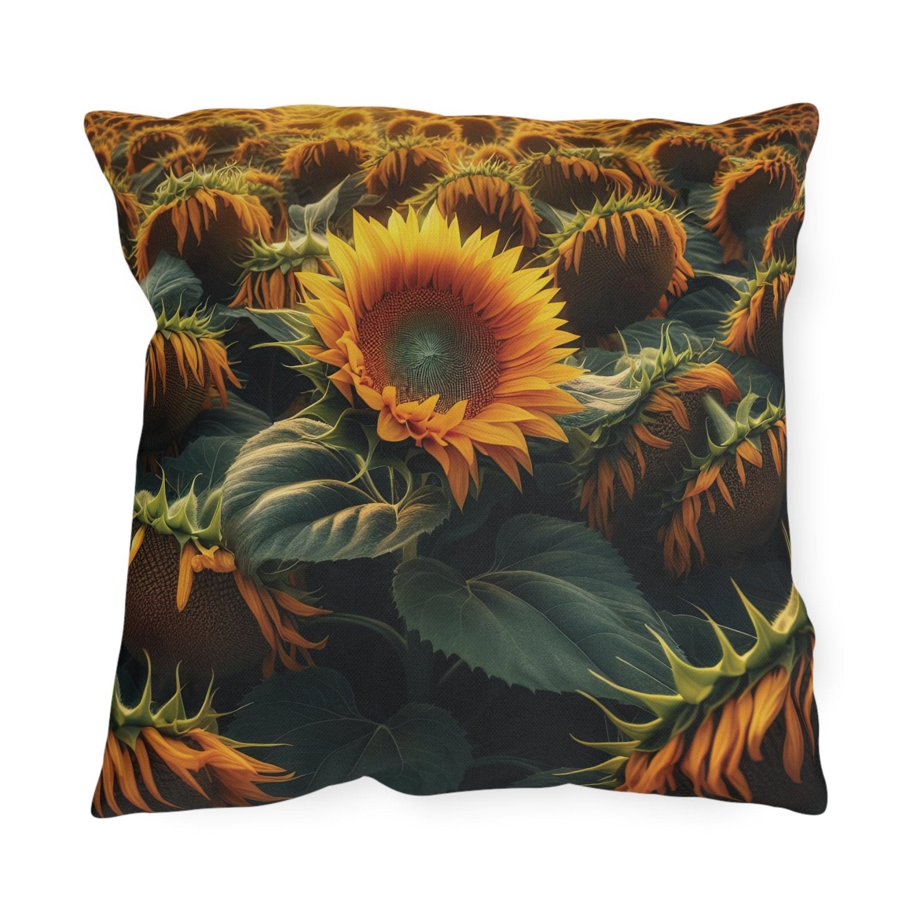 Sunflowers Outdoor Pillow, Qty 1, (2) - Janlyn's Crafts