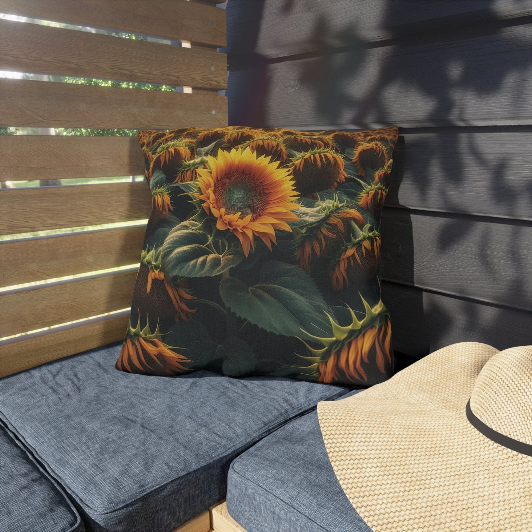 Sunflowers Outdoor Pillow, Qty 1, (2) - Janlyn's Crafts