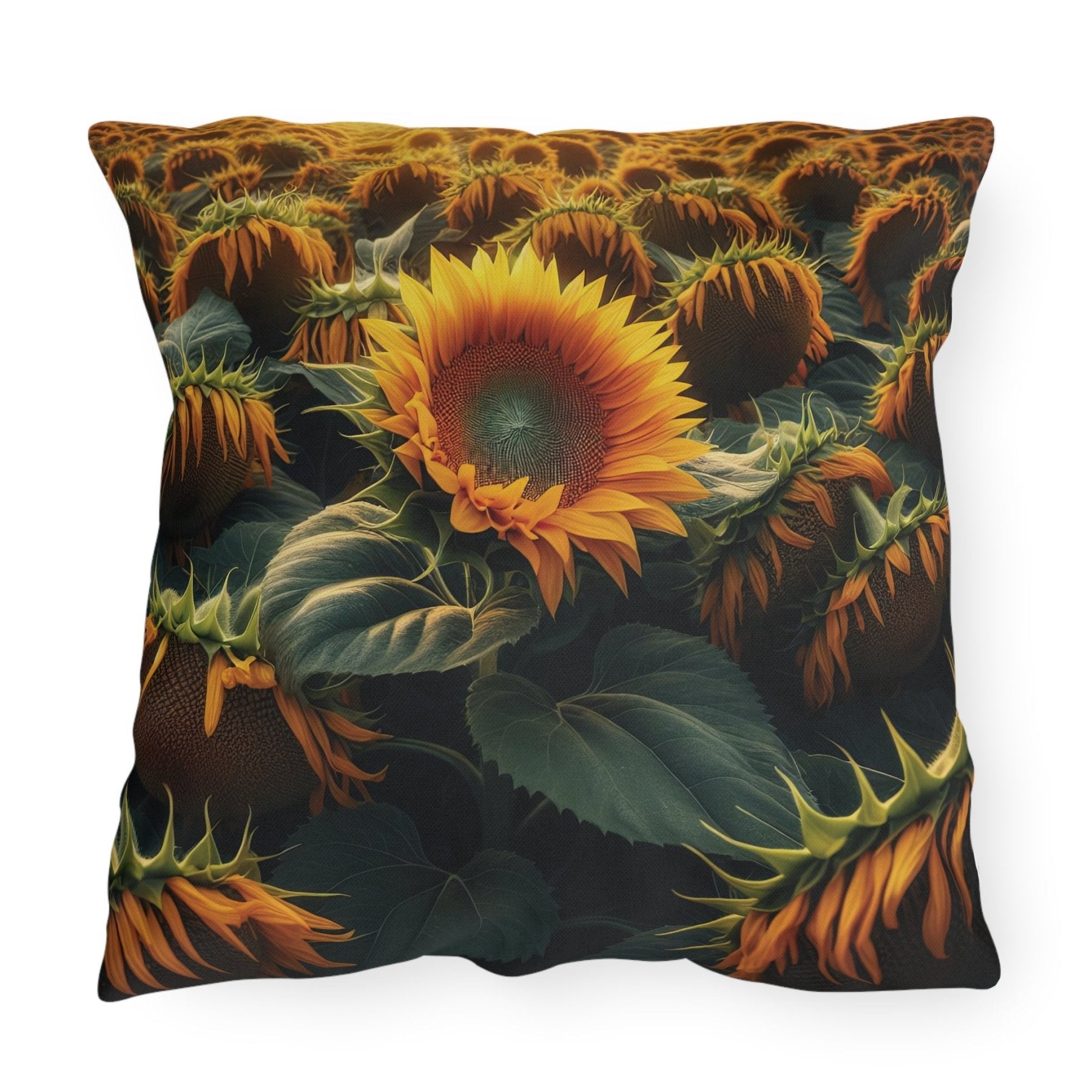 Sunflowers Outdoor Pillow, Qty 1, (2) - Janlyn's Crafts