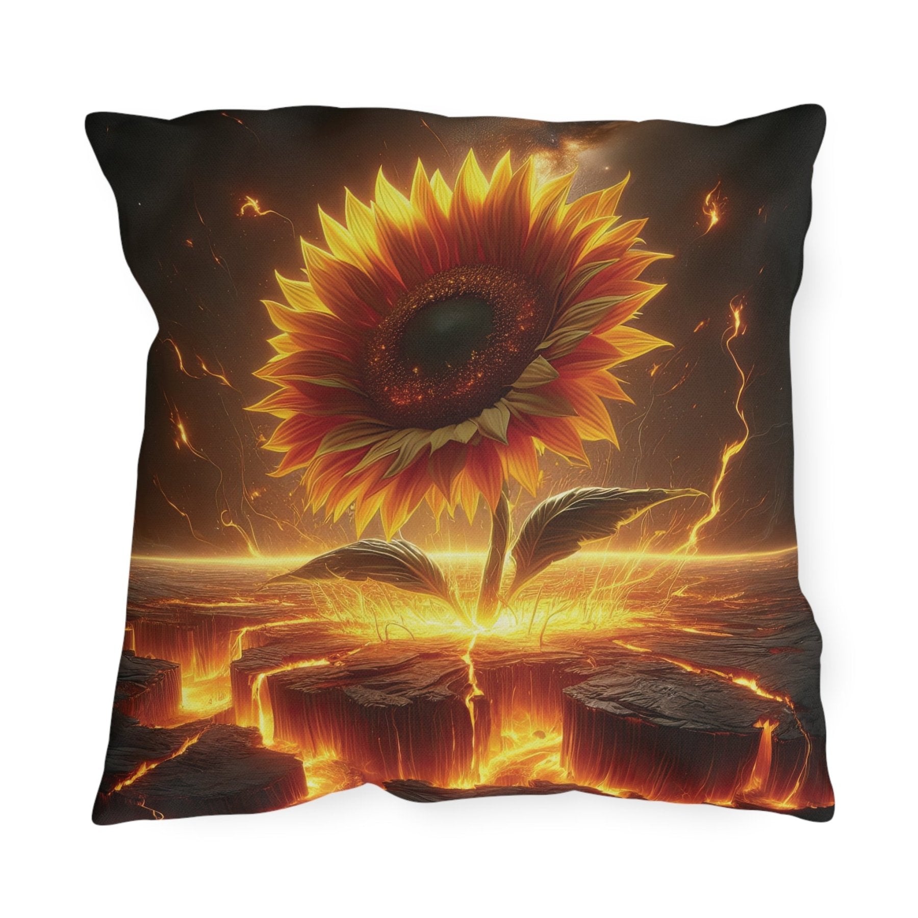 Sunflowers Outdoor Pillow, Qty 1, (3) - Janlyn's Crafts