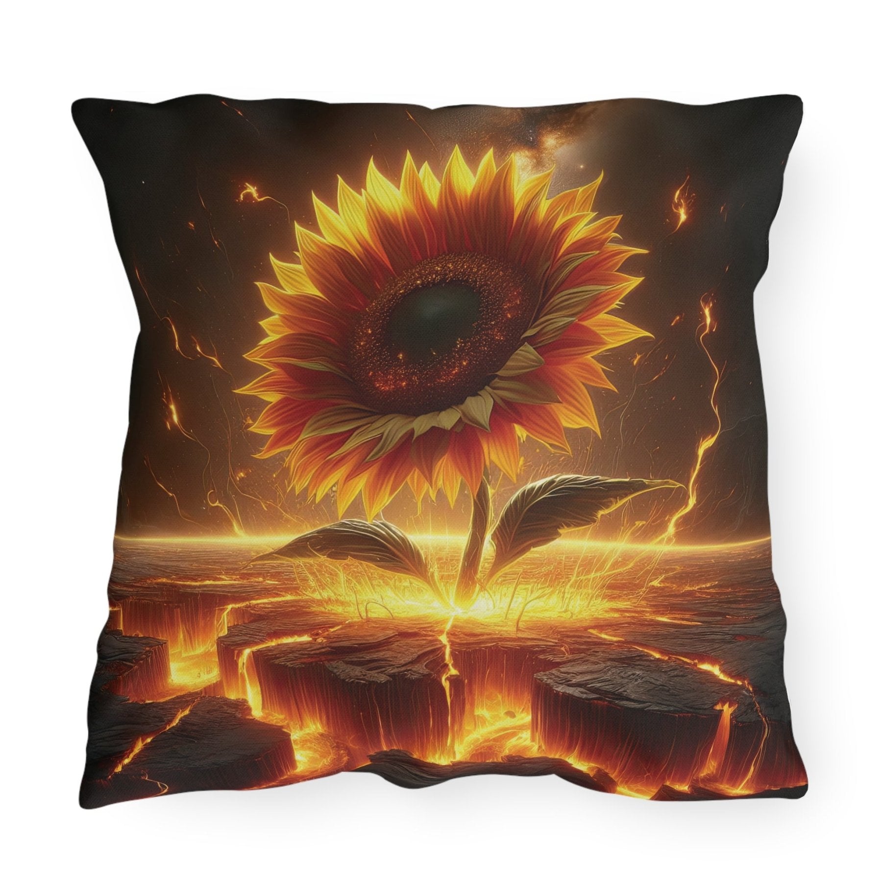 Sunflowers Outdoor Pillow, Qty 1, (3) - Janlyn's Crafts