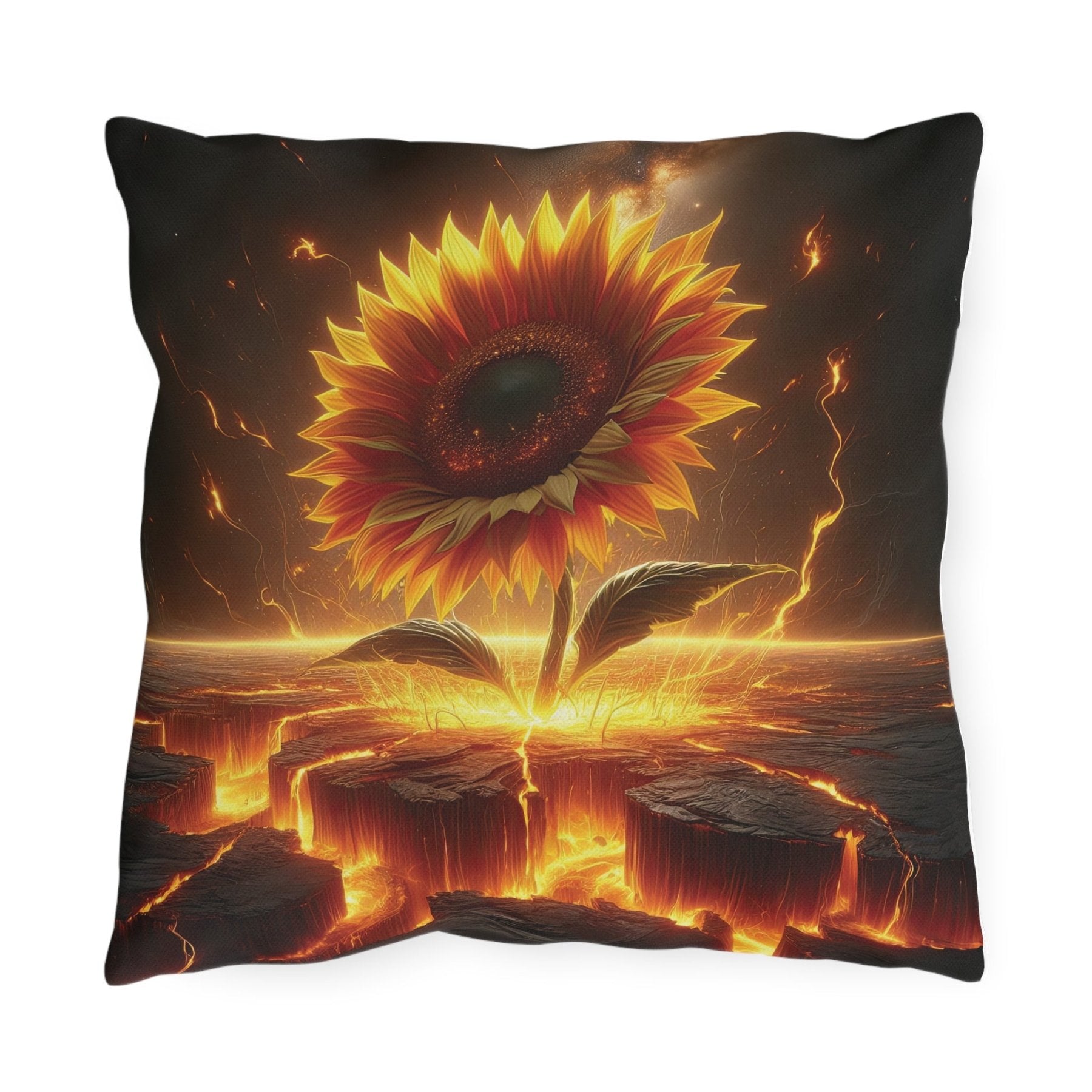 Sunflowers Outdoor Pillow, Qty 1, (3) - Janlyn's Crafts