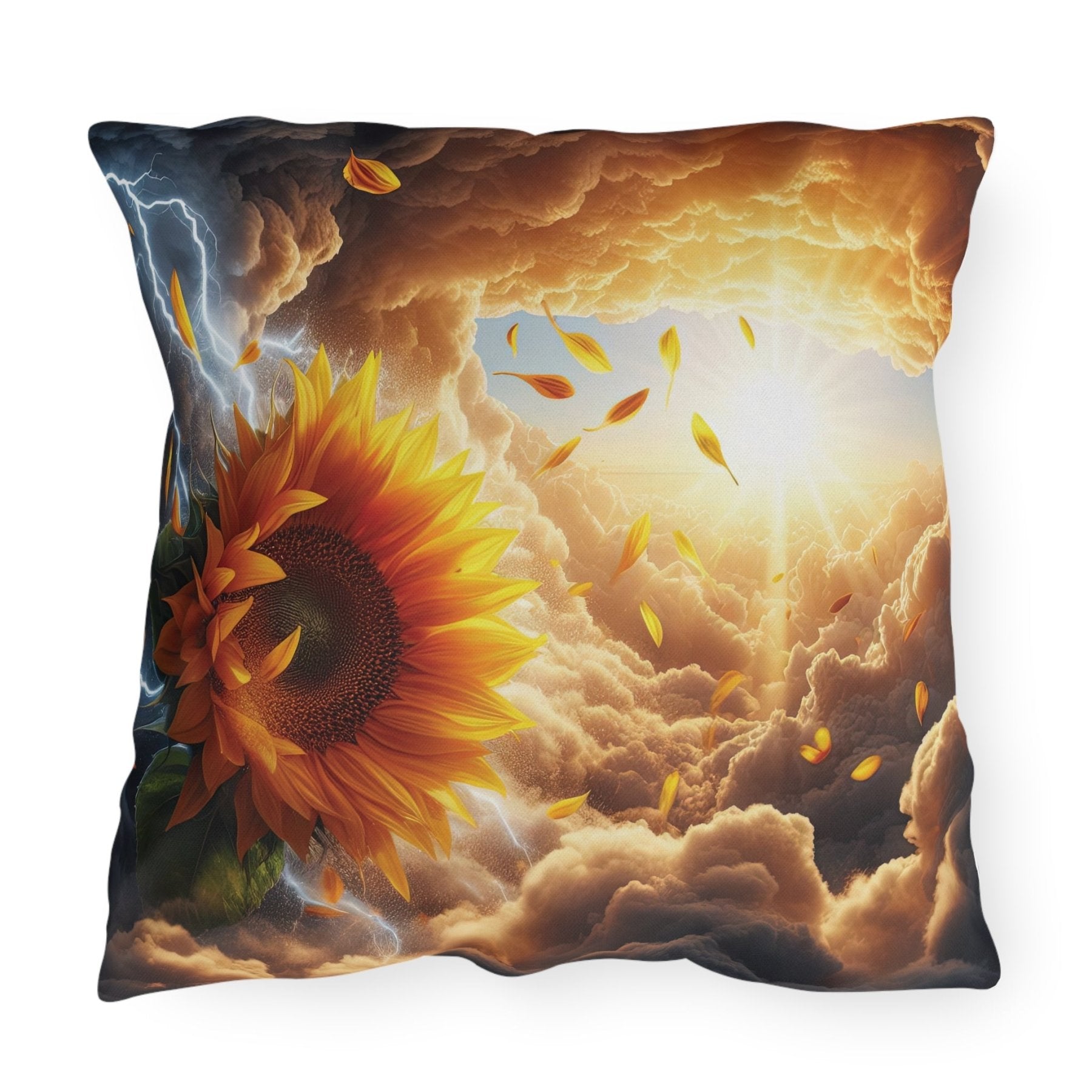 Sunflowers Outdoor Pillow, Qty 1, (4) - Janlyn's Crafts