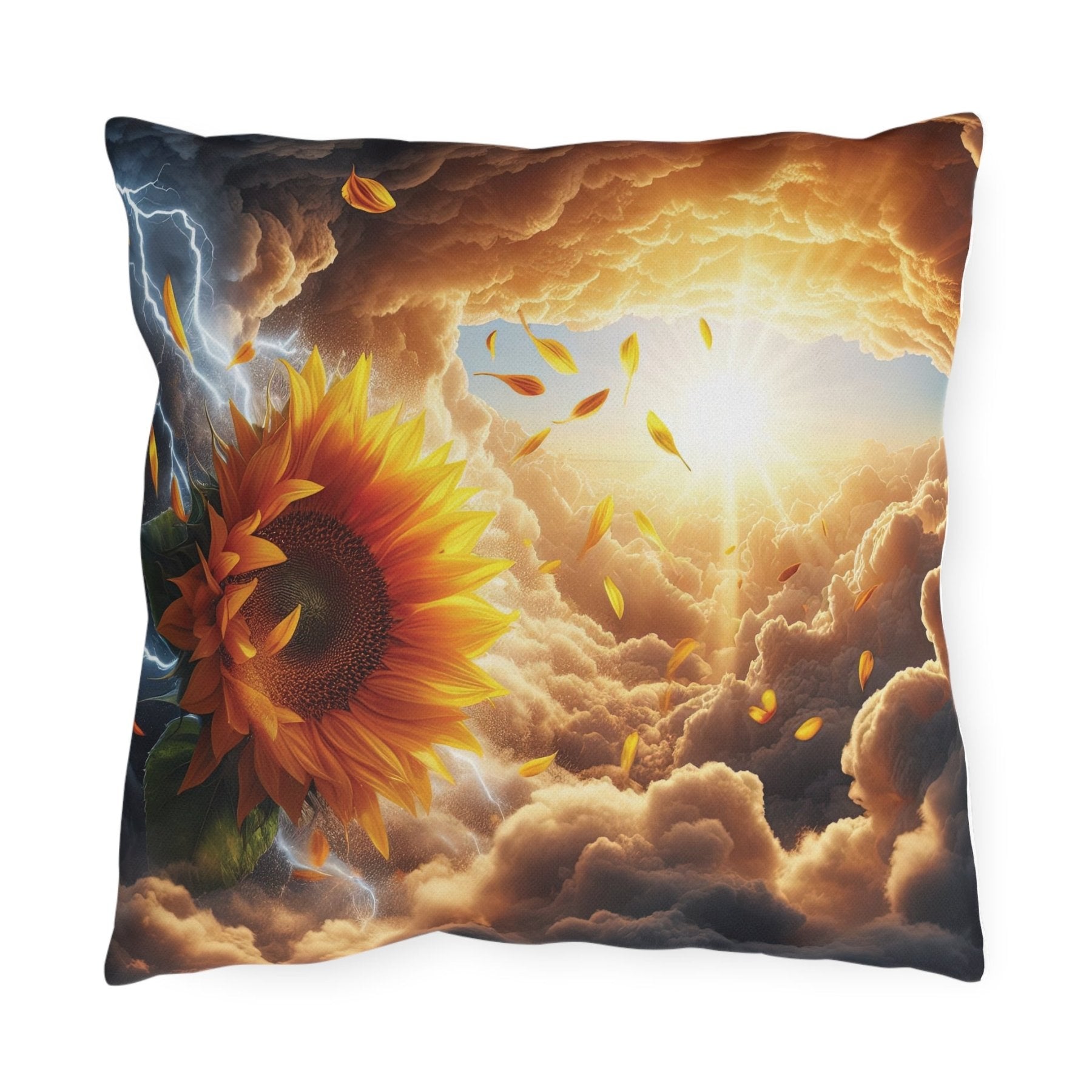 Sunflowers Outdoor Pillow, Qty 1, (4) - Janlyn's Crafts