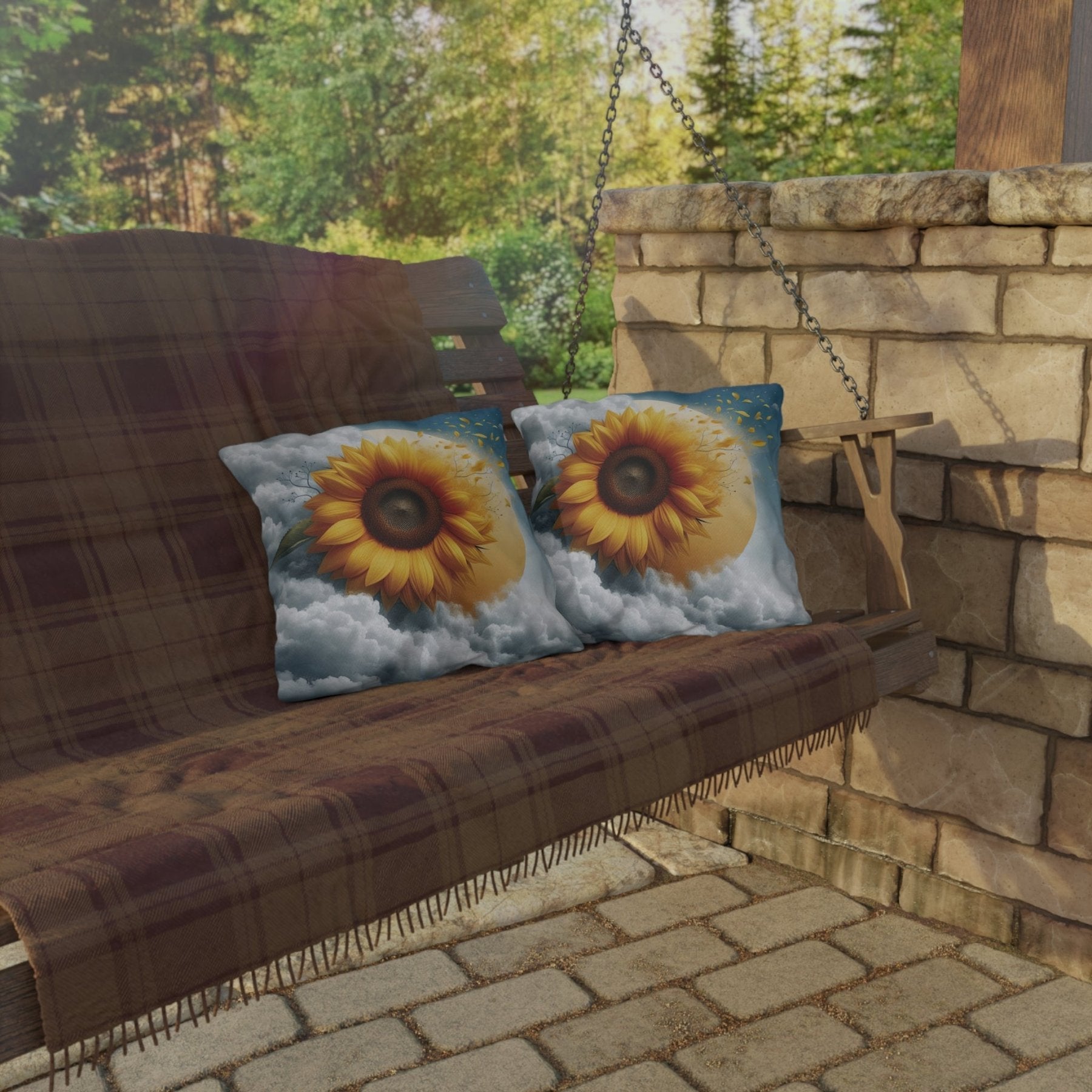 Sunflowers Outdoor Pillow, Qty 1, (6) - Janlyn's Crafts