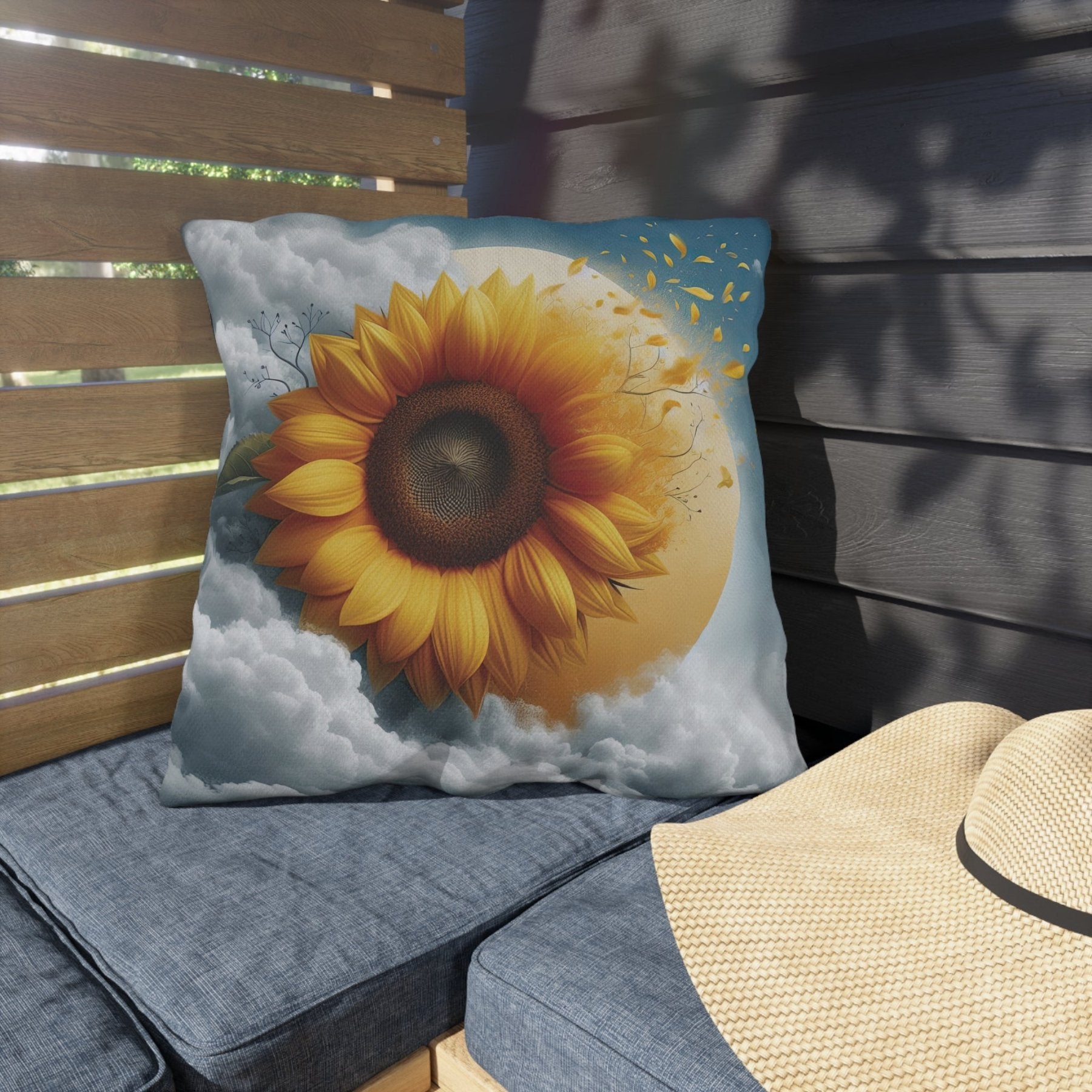 Sunflowers Outdoor Pillow, Qty 1, (6) - Janlyn's Crafts