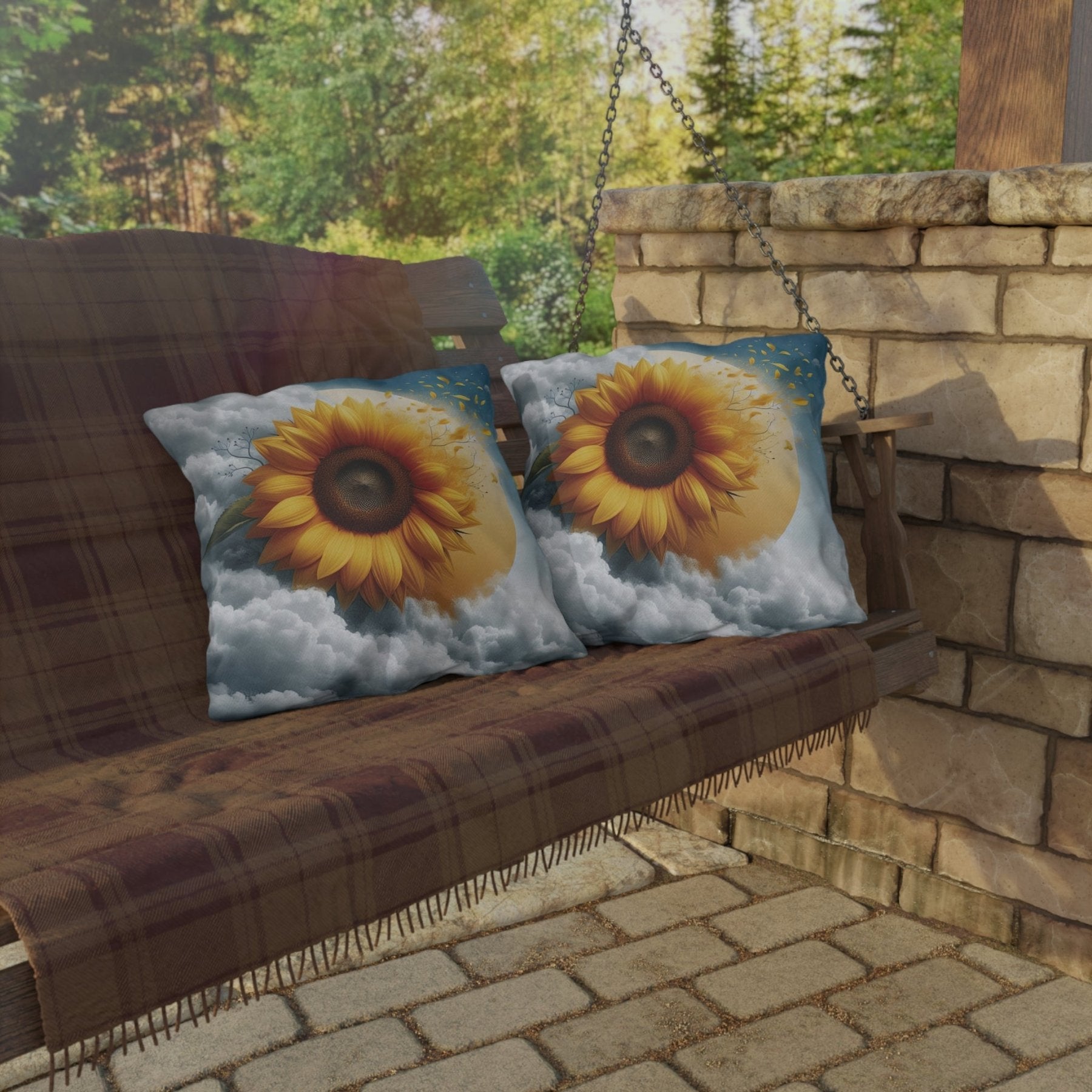 Sunflowers Outdoor Pillow, Qty 1, (6) - Janlyn's Crafts