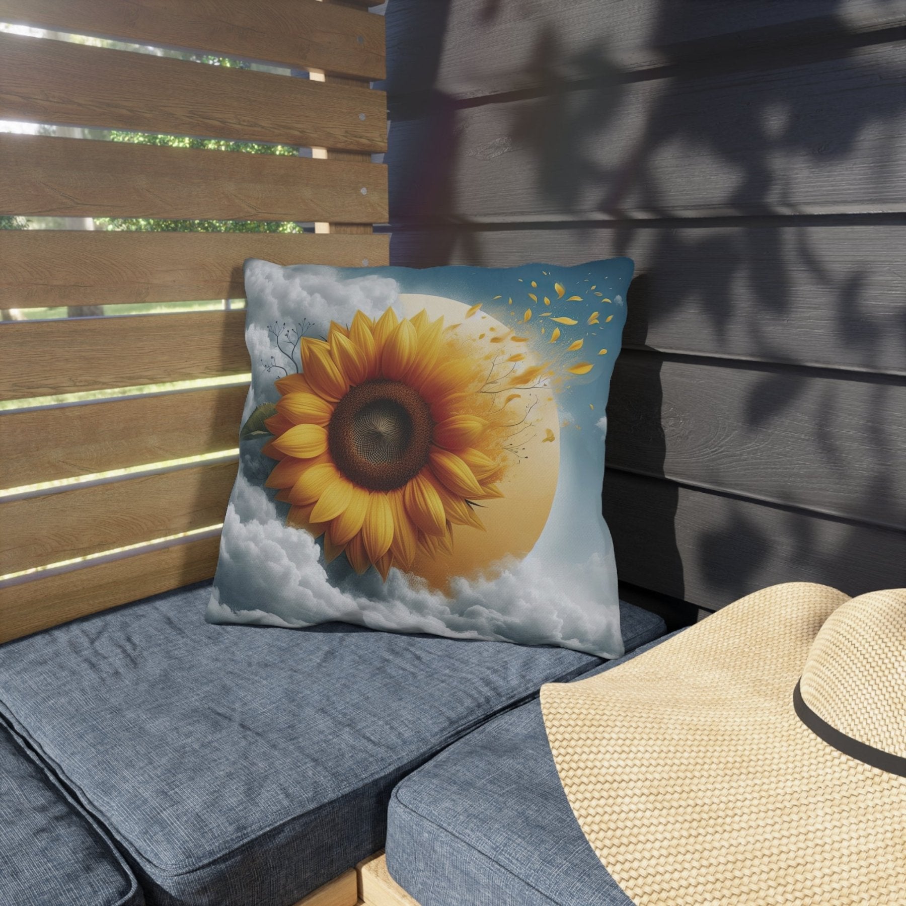 Sunflowers Outdoor Pillow, Qty 1, (6) - Janlyn's Crafts