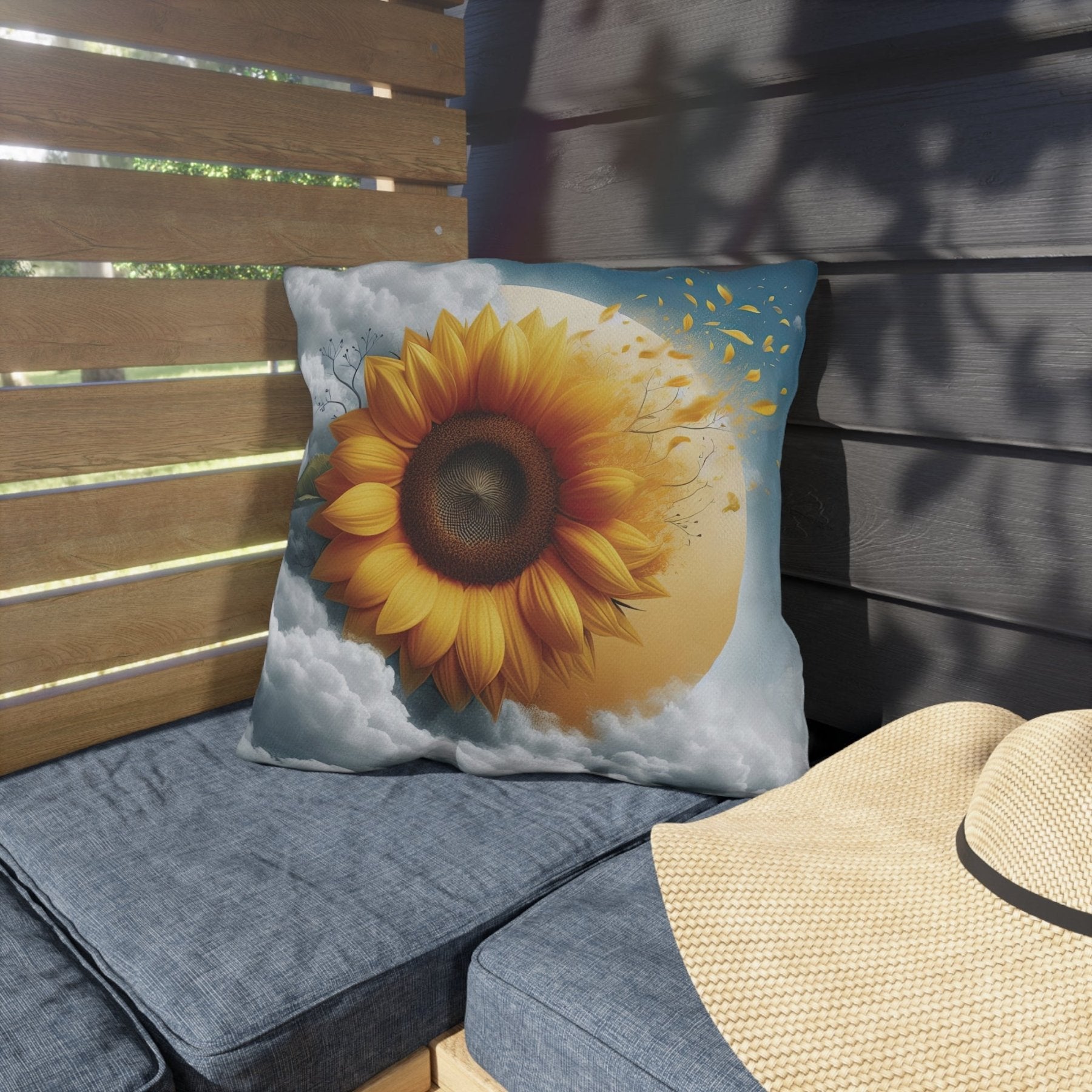 Sunflowers Outdoor Pillow, Qty 1, (6) - Janlyn's Crafts