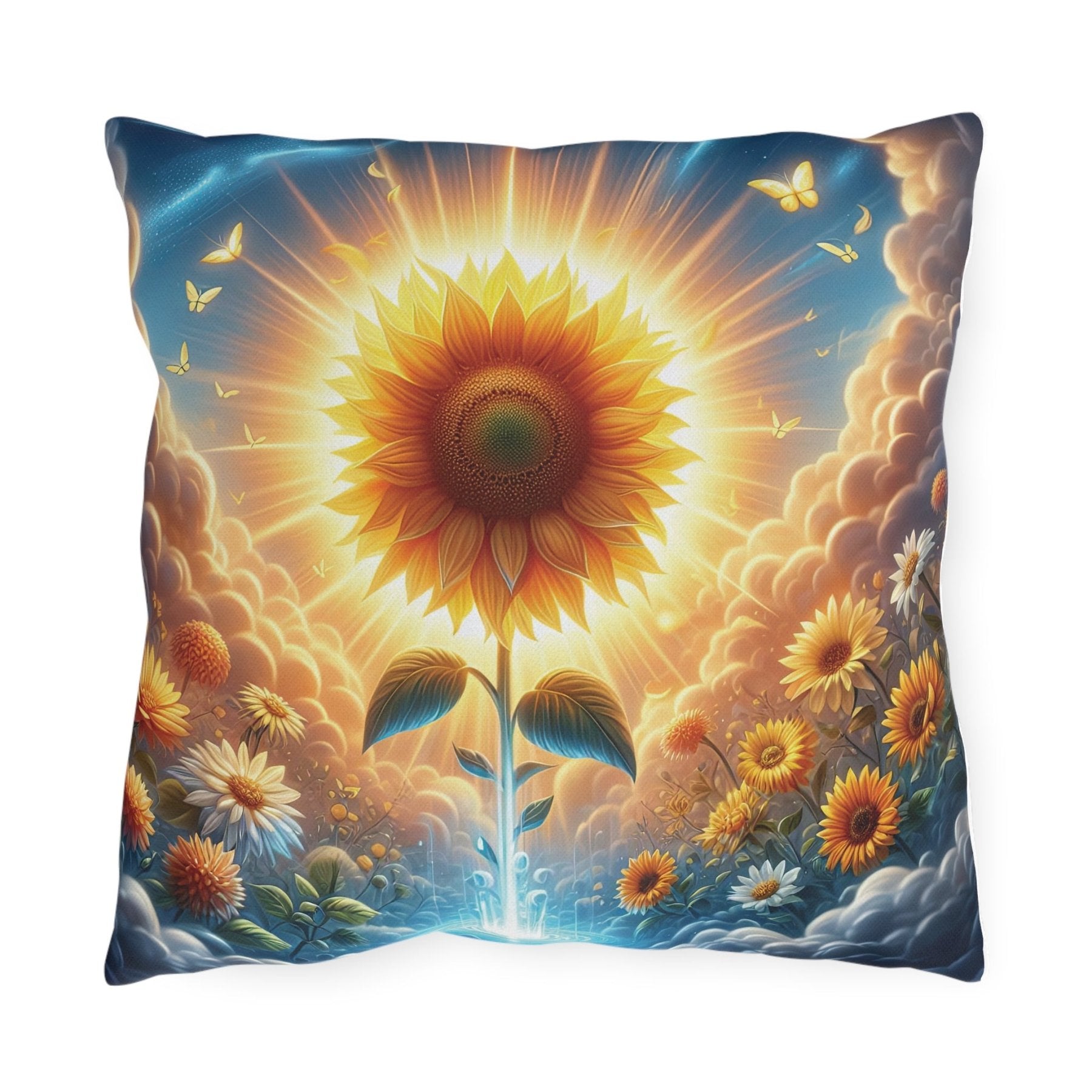 Sunflowers Outdoor Pillow, Qty 1, (7) - Janlyn's Crafts