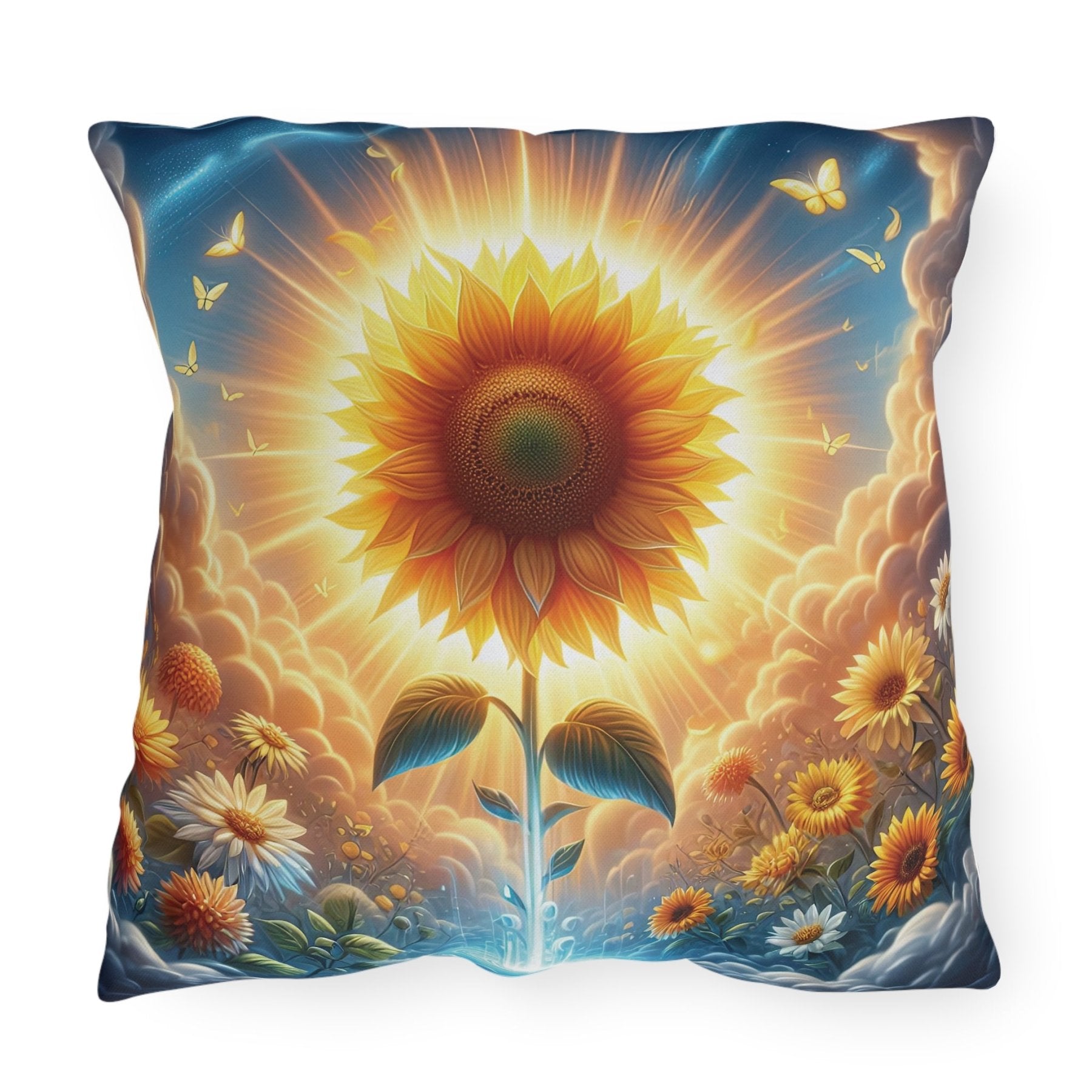 Sunflowers Outdoor Pillow, Qty 1, (7) - Janlyn's Crafts