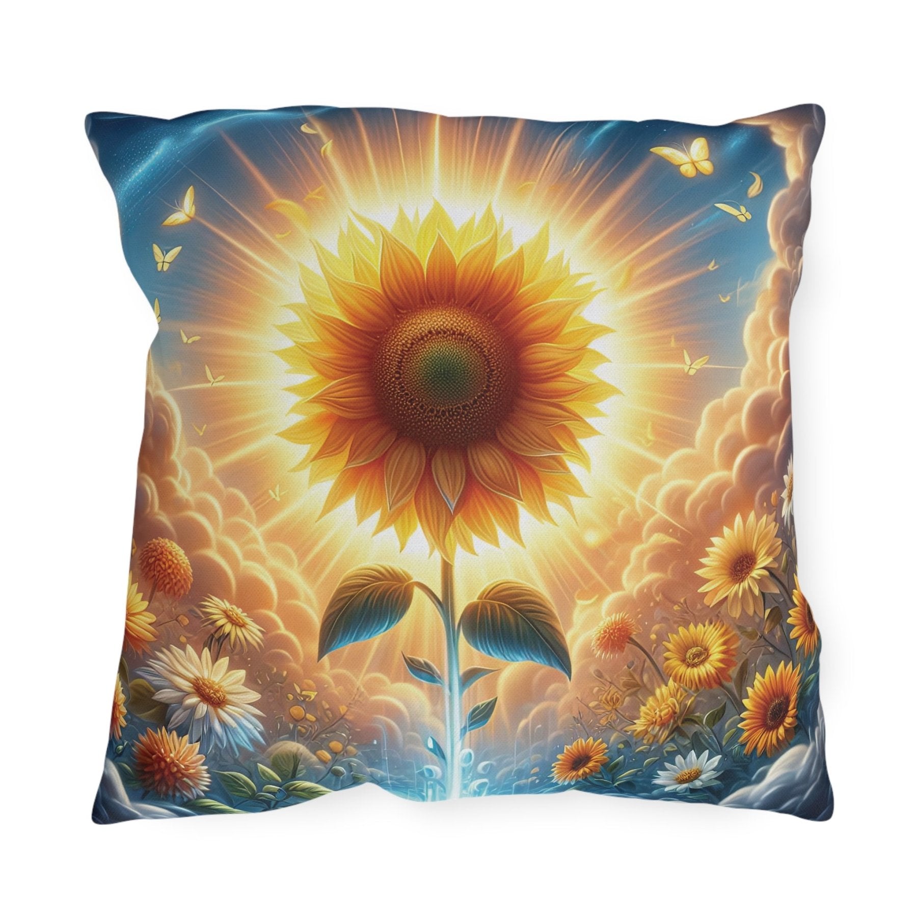 Sunflowers Outdoor Pillow, Qty 1, (7) - Janlyn's Crafts