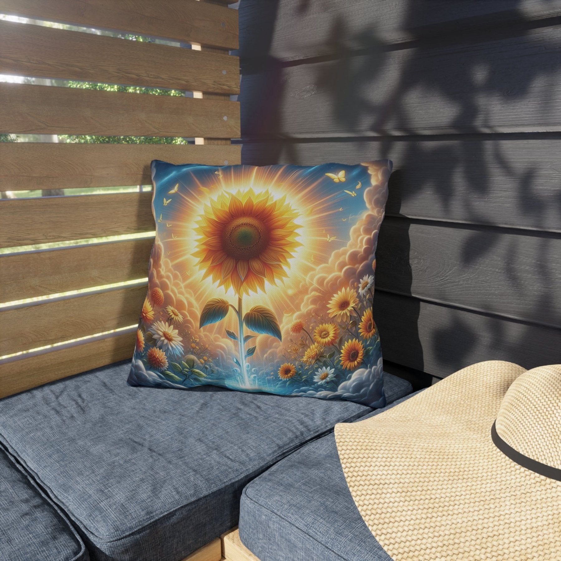 Sunflowers Outdoor Pillow, Qty 1, (7) - Janlyn's Crafts