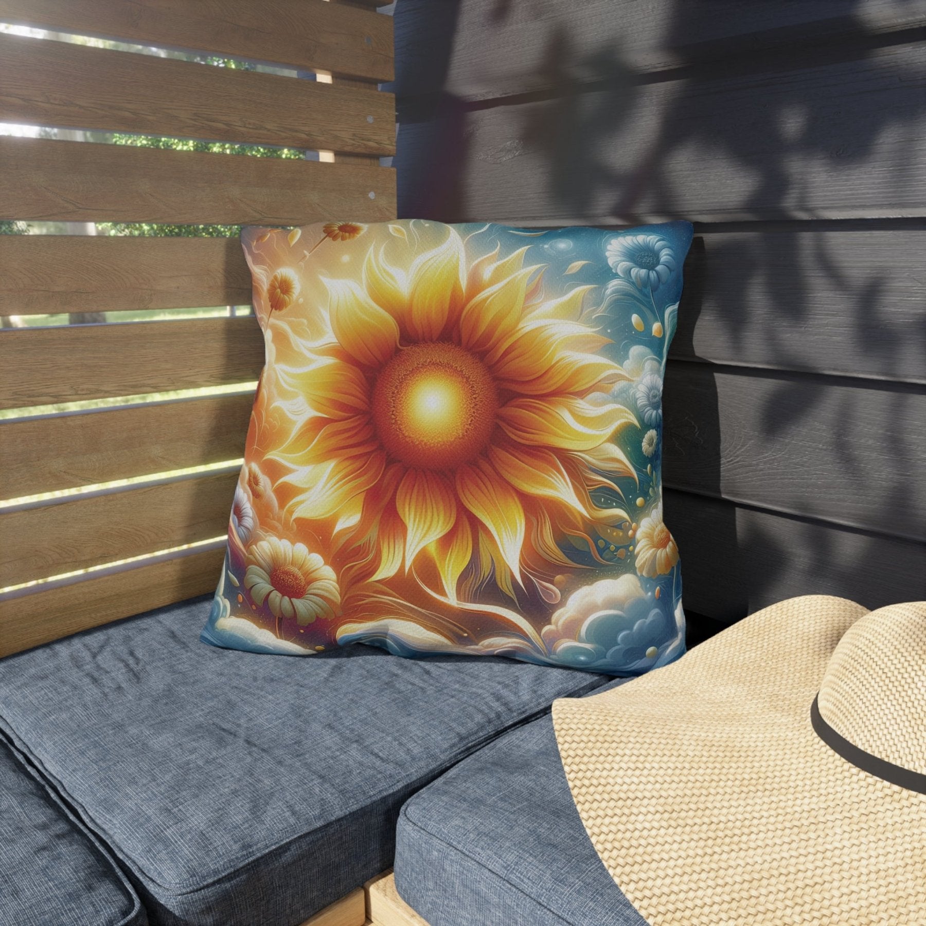 Sunflowers Outdoor Pillow, Qty 1, (8) - Janlyn's Crafts