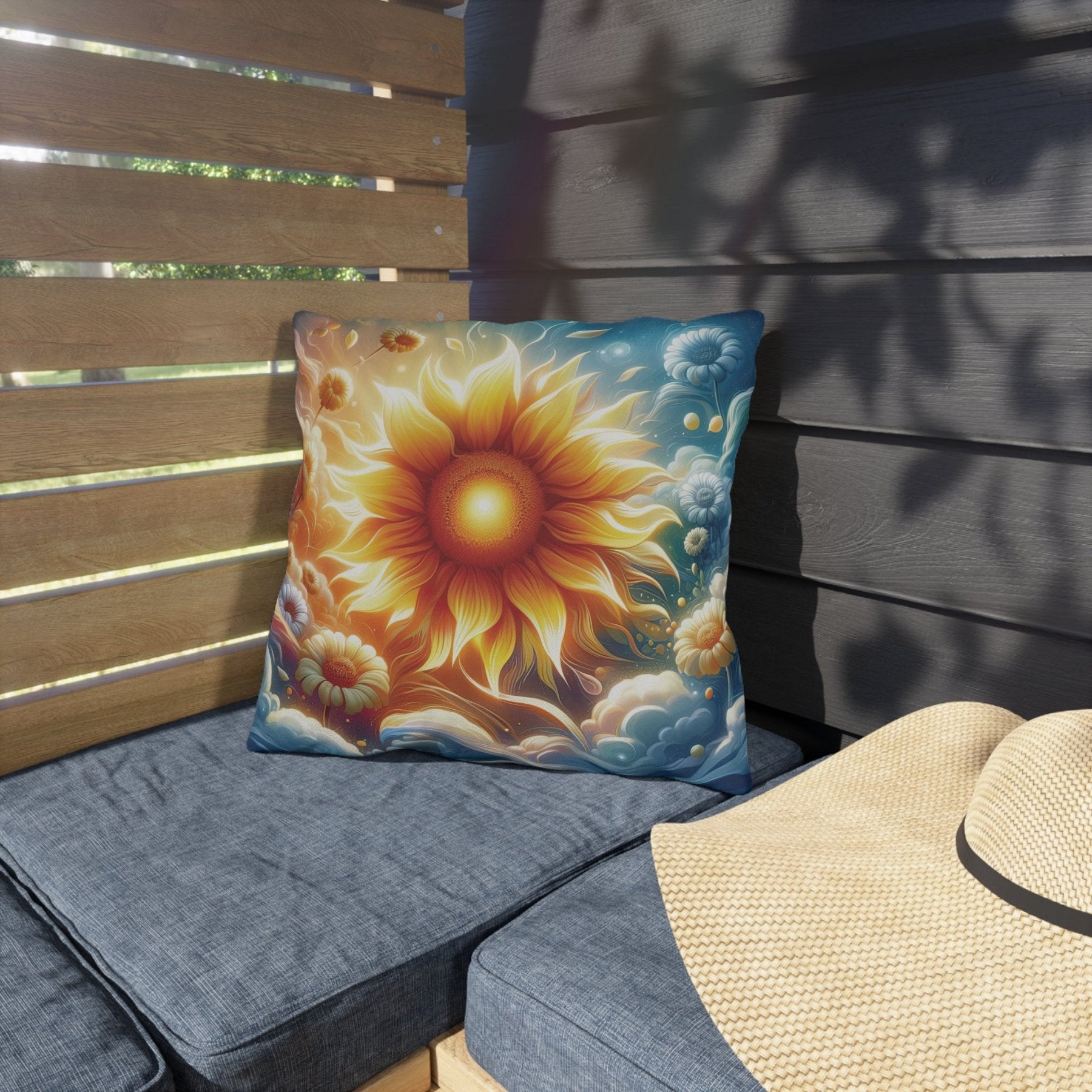 Sunflowers Outdoor Pillow, Qty 1, (8) - Janlyn's Crafts