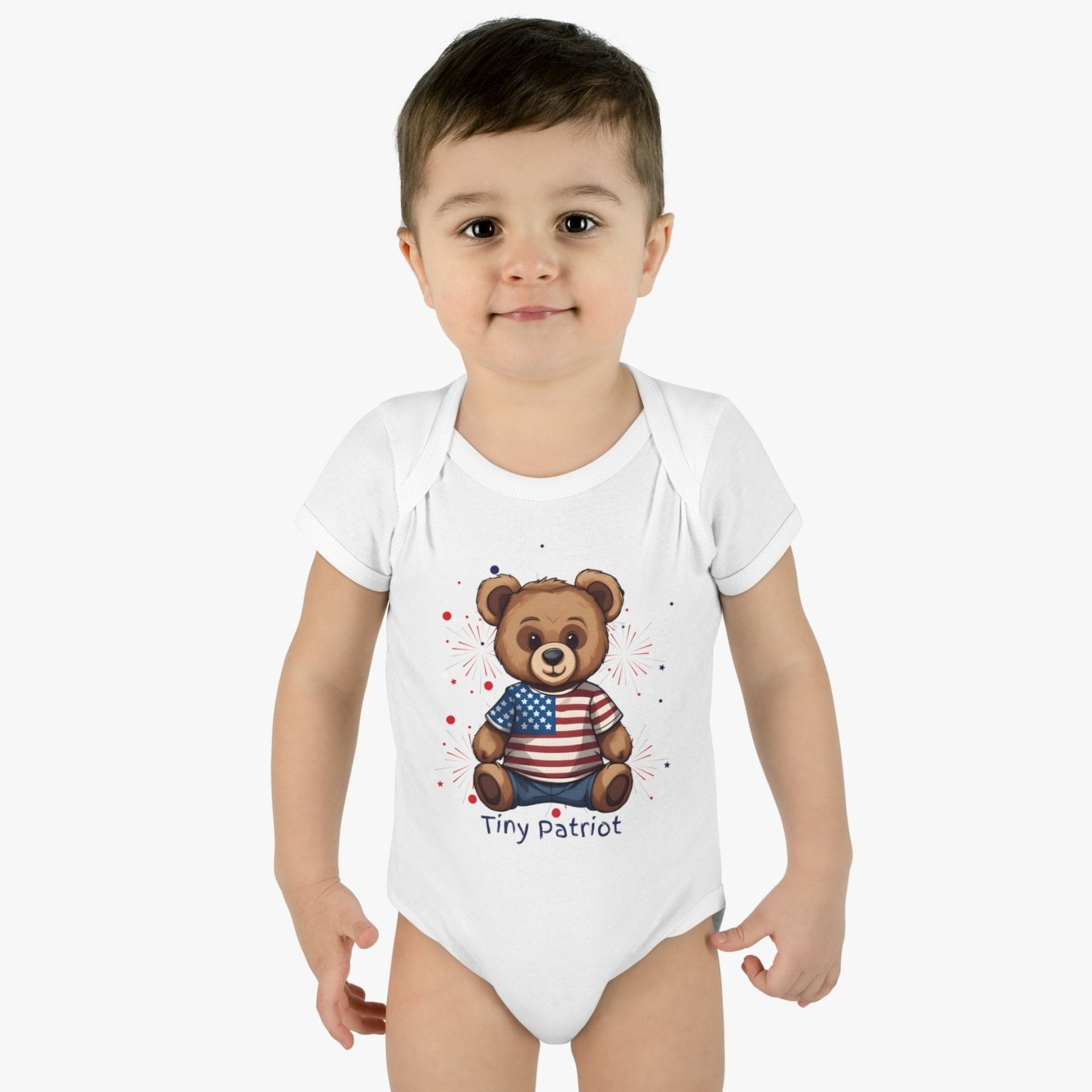 Tiny Patriot, Onesie, Bodysuit, 0M-24M - Janlyn's Crafts