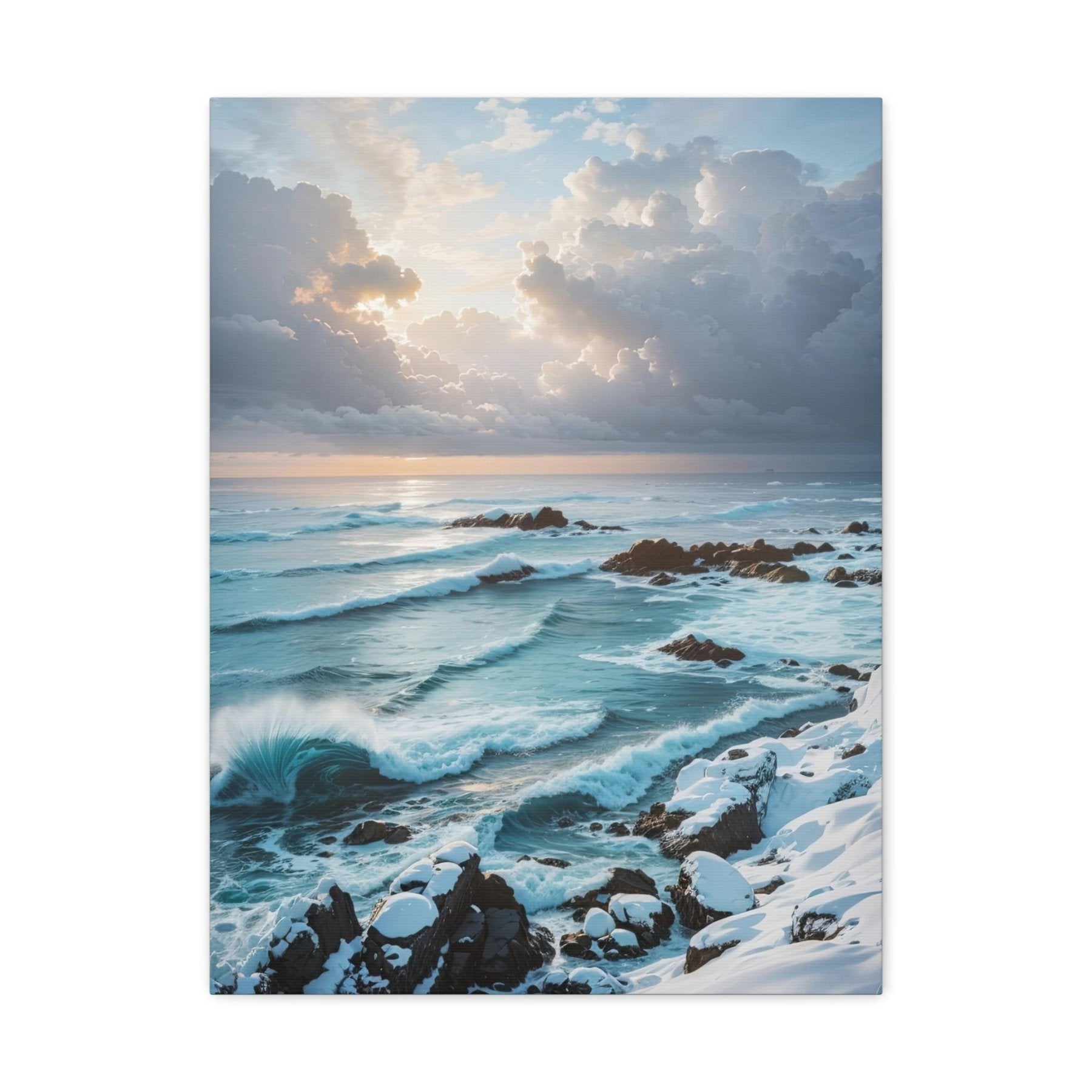 Winter Beach Landscape Canvas Print | Janlyn's Crafts