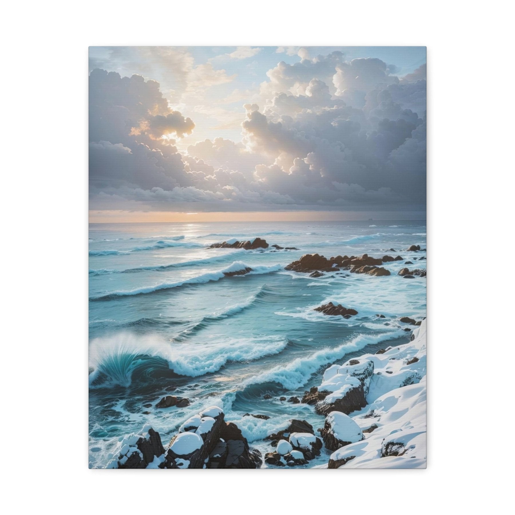 Winter Beach Landscape Canvas Print | Janlyn's Crafts