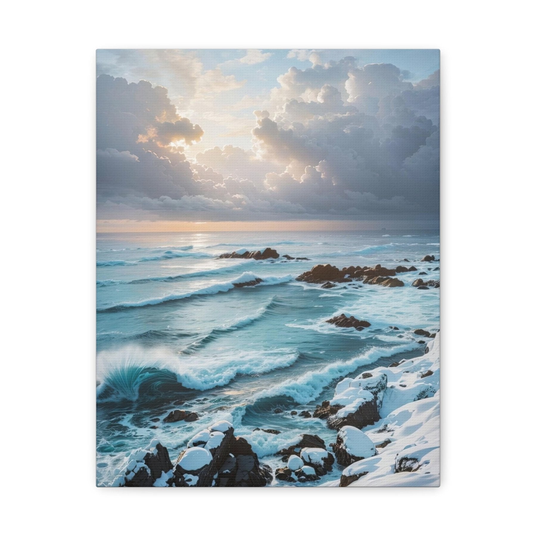 Winter Beach Landscape Canvas Print | Janlyn's Crafts