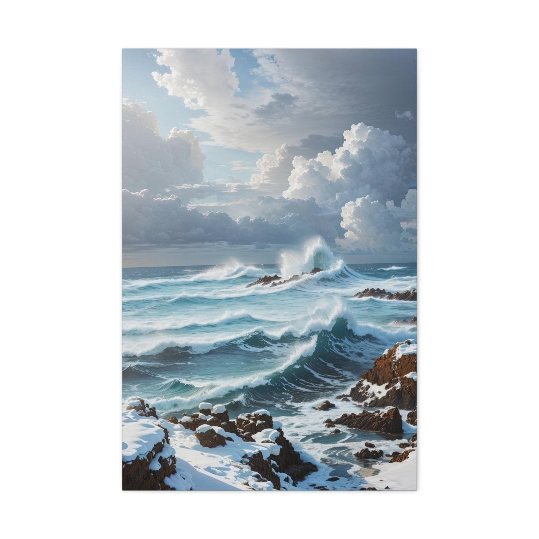 Winter Beach Landscape Canvas Print | Janlyn's Crafts