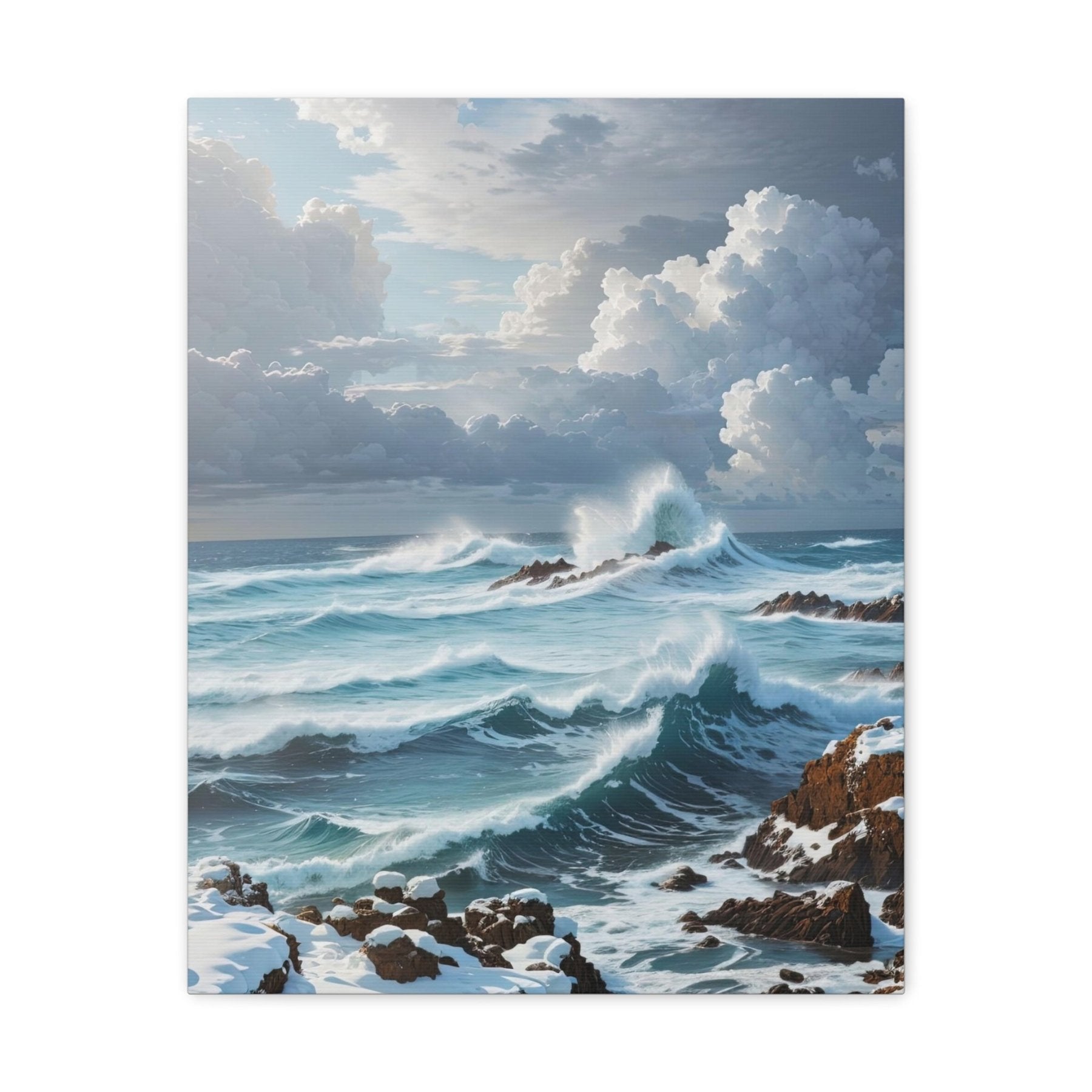 Winter Beach Landscape Canvas Print | Janlyn's Crafts