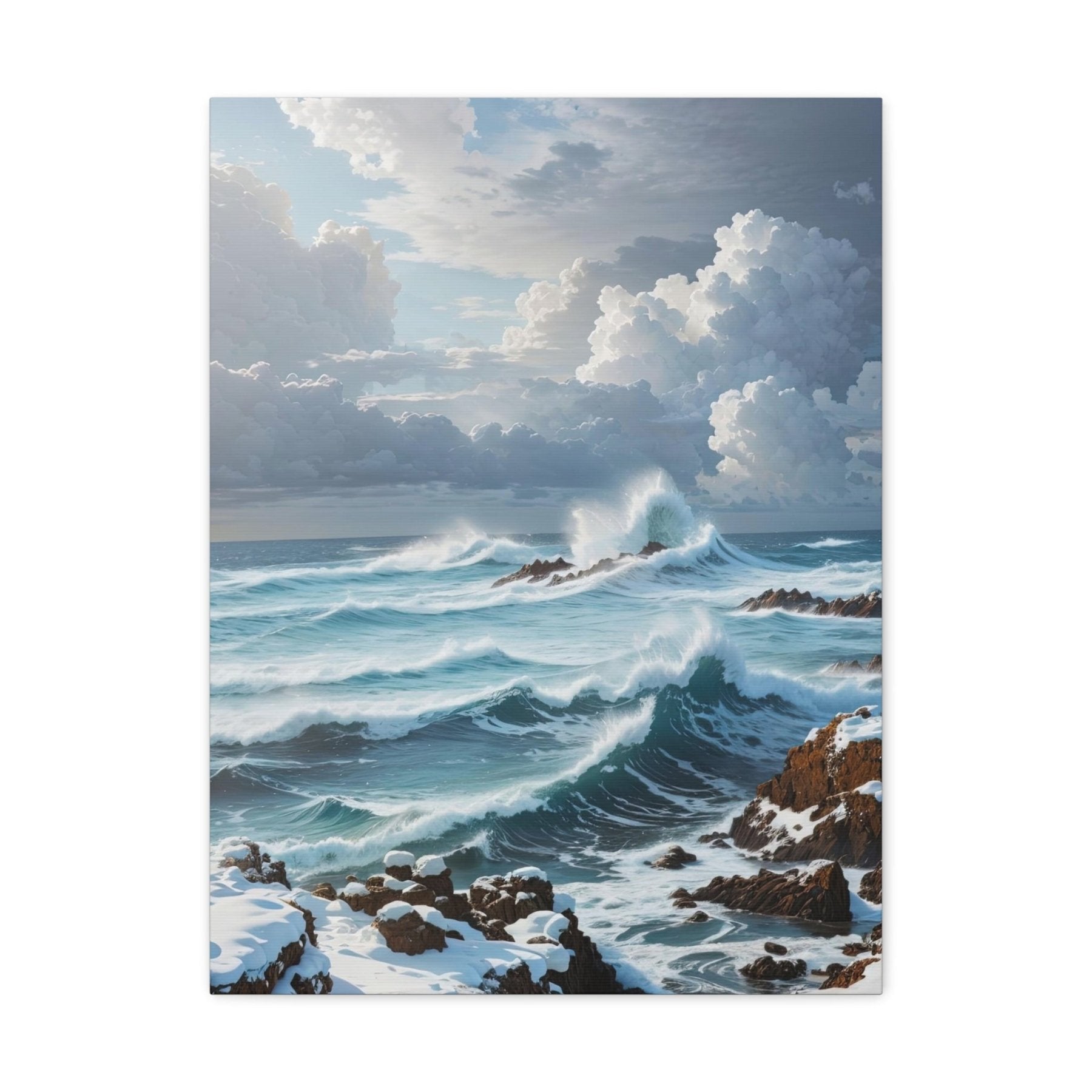 Winter Beach Landscape Canvas Print | Janlyn's Crafts