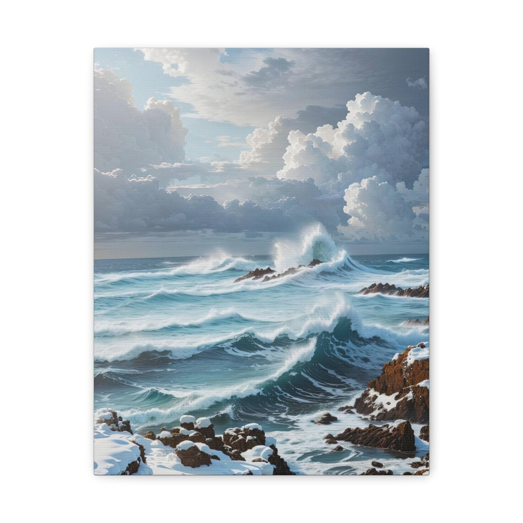 Winter Beach Landscape Canvas Print | Janlyn's Crafts