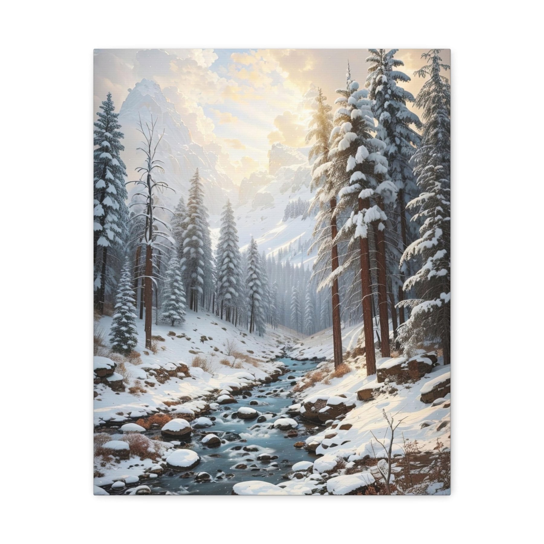 Winter Forest Landscape Canvas Print | Janlyn's Crafts